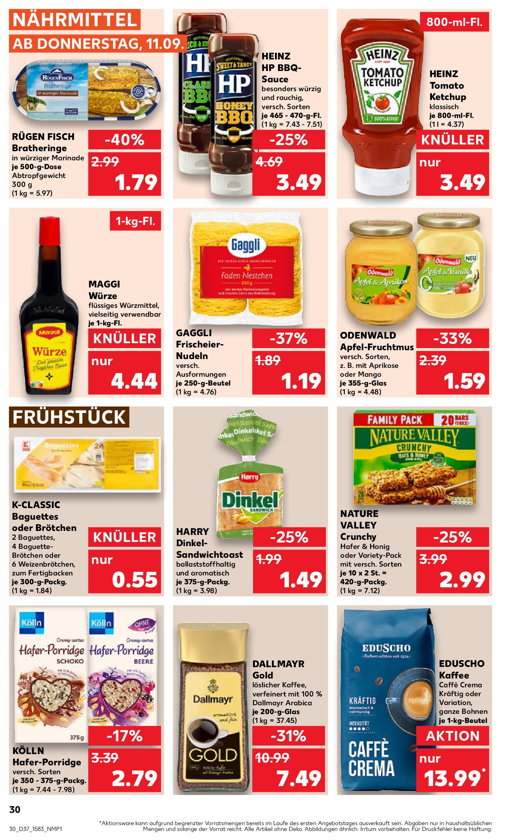 Prospekt Kaufland ab 10.09.2025 » Angebote Online zum Blättern | Seite: 30 | Produkte: Kolln, Maggi, Apple, Fisch