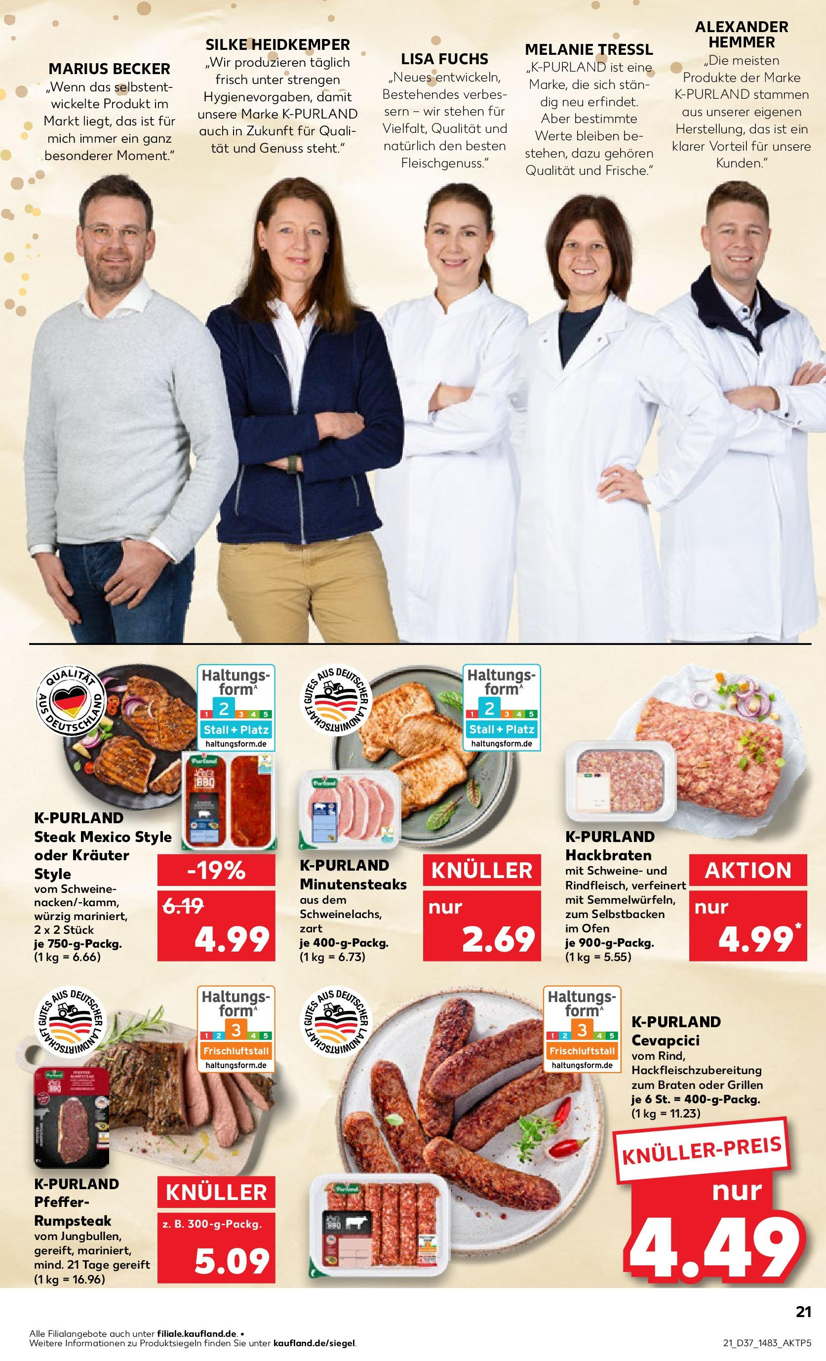 Prospekt Kaufland ab 10.09.2025 » Angebote und Werbung Online | Seite: 21 | Produkte: Rumpsteak, Ofen, Cevapcici, Pfeffer Prospekt Kaufland ab 10.09.2025 » Angebote Online zum Blättern | Seite: 21 | Produkte: Rumpsteak, Ofen, Cevapcici, Pfeffer
