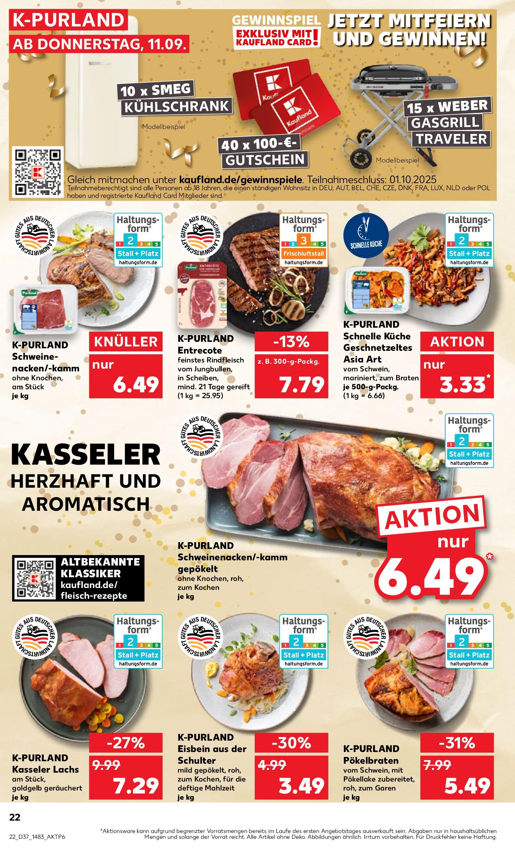 Prospekt Kaufland ab 10.09.2025 » Angebote und Werbung Online | Seite: 22 | Produkte: Küche, Kühlschrank, Entrecote, Lachs Prospekt Kaufland ab 10.09.2025 » Angebote Online zum Blättern | Seite: 22 | Produkte: Küche, Kühlschrank, Entrecote, Lachs