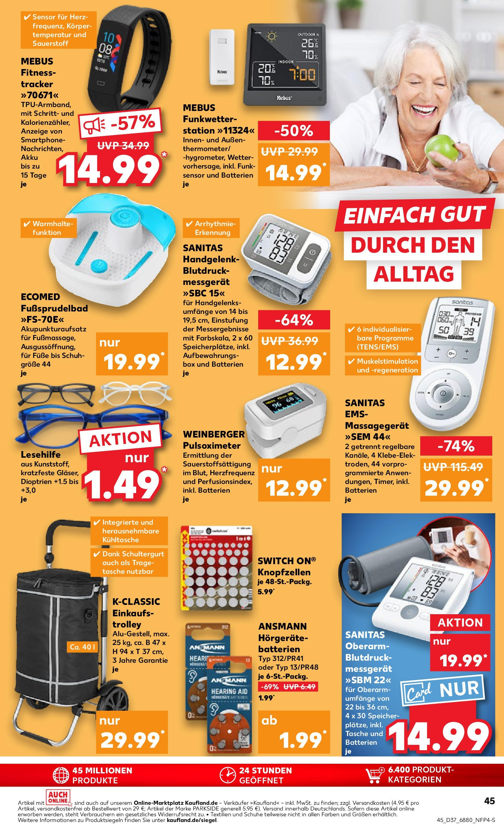 Prospekt Kaufland ab 10.09.2025 » Angebote Online zum Blättern | Seite: 45 | Produkte: Tasche, Box, Massagegerät, Monitor