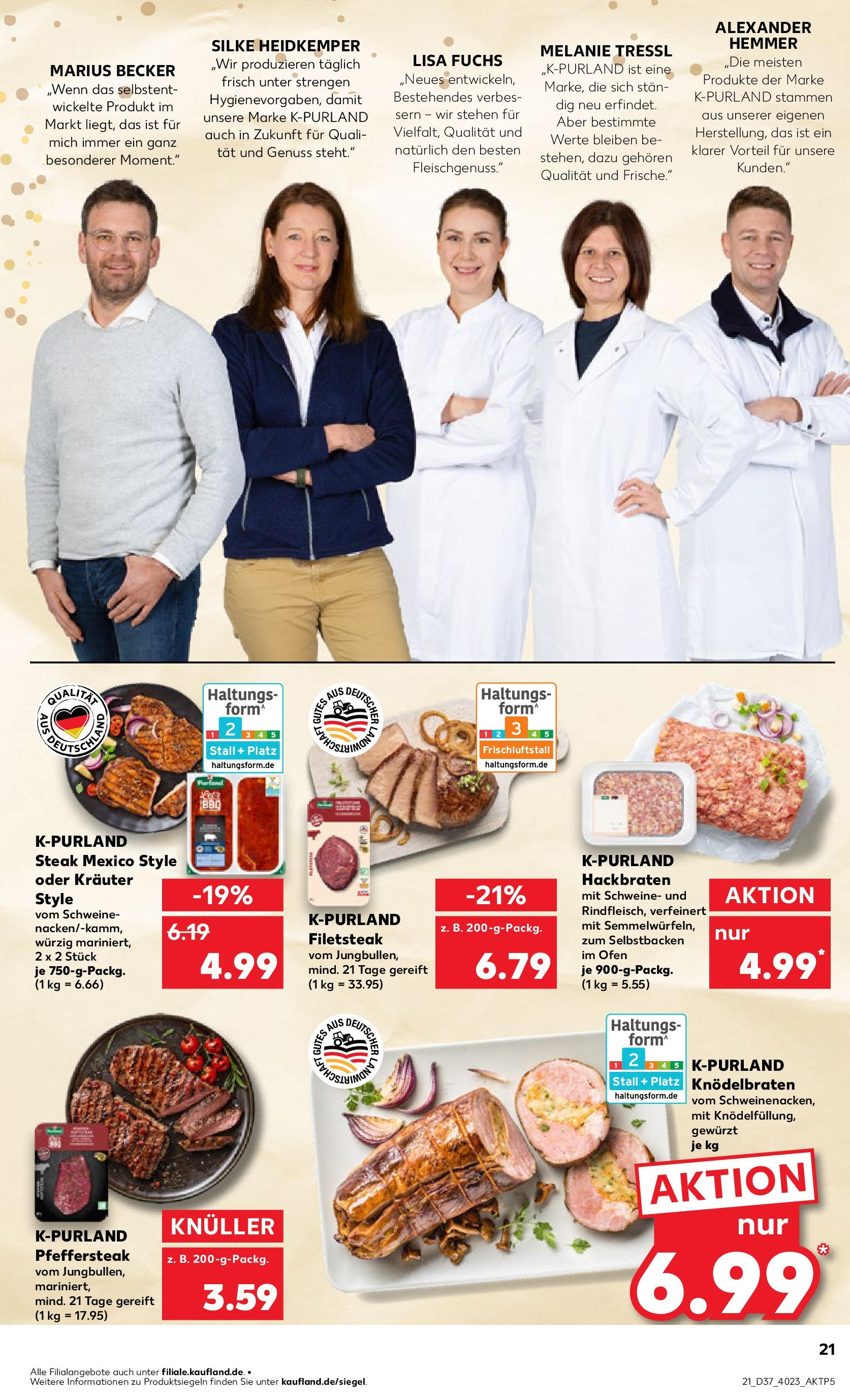 Prospekt Kaufland ab 10.09.2025 » Angebote Online zum Blättern | Seite: 21 | Produkte: Ofen, Steak