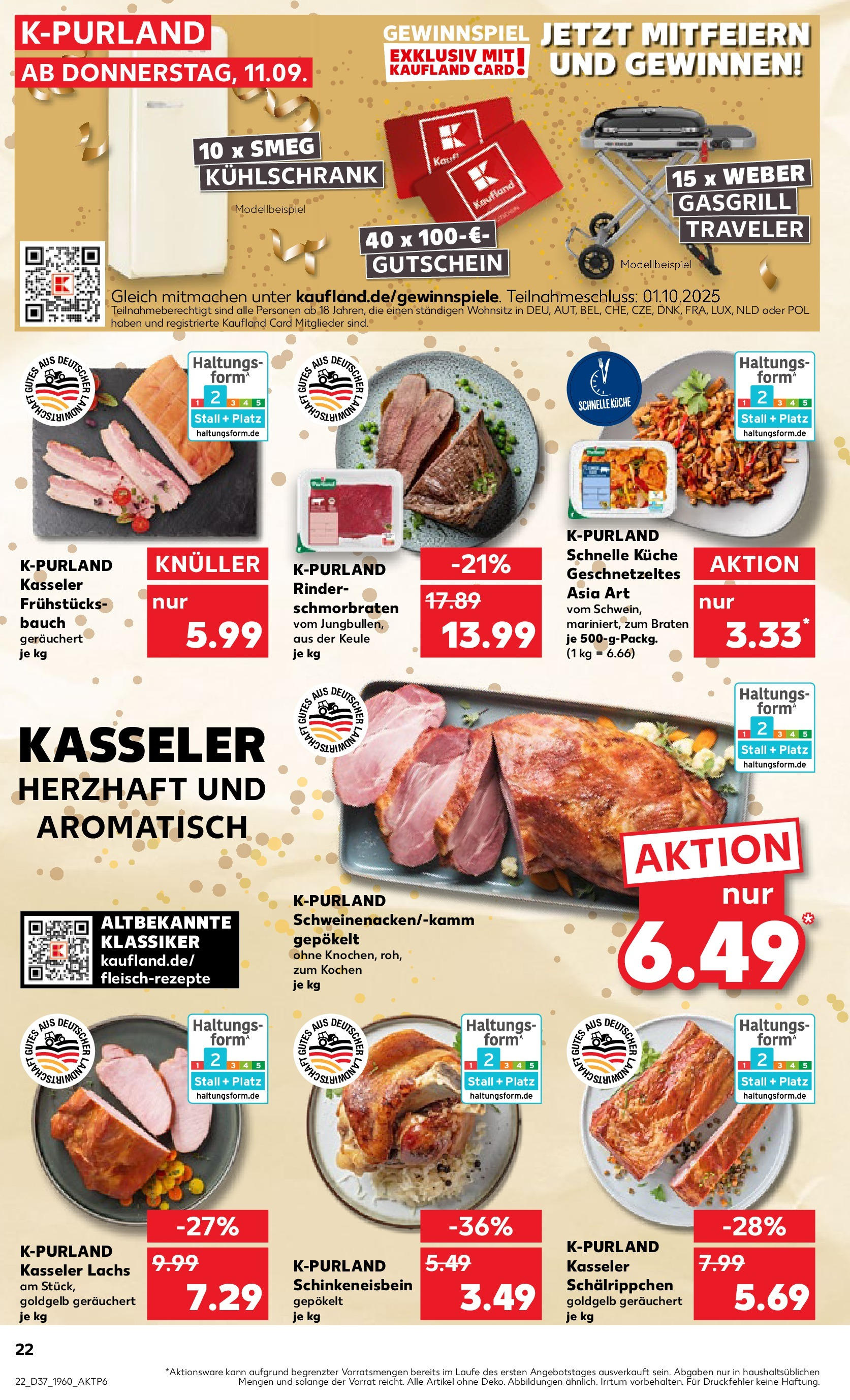 Prospekt Kaufland ab 10.09.2025 » Angebote Online zum Blättern | Seite: 22 | Produkte: Grill, Küche, Kühlschrank, Lachs