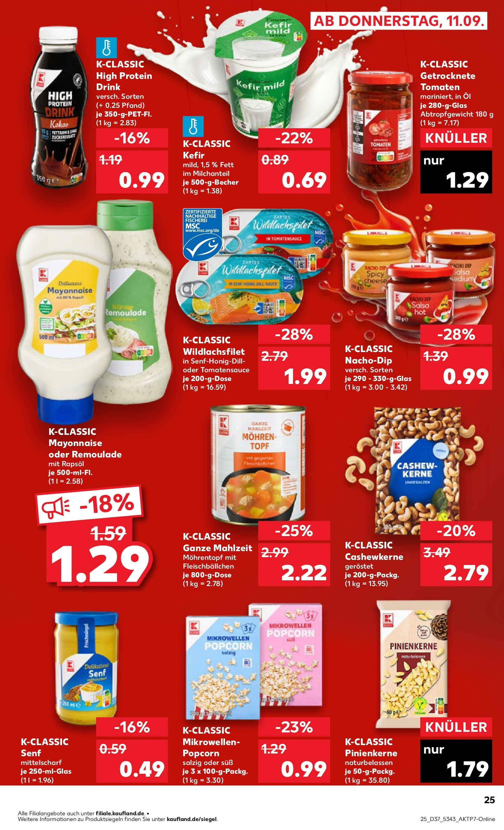 Prospekt Kaufland ab 10.09.2025 » Angebote Online zum Blättern | Seite: 25 | Produkte: Öl, Rapsöl, Mohren, Mayonnaise