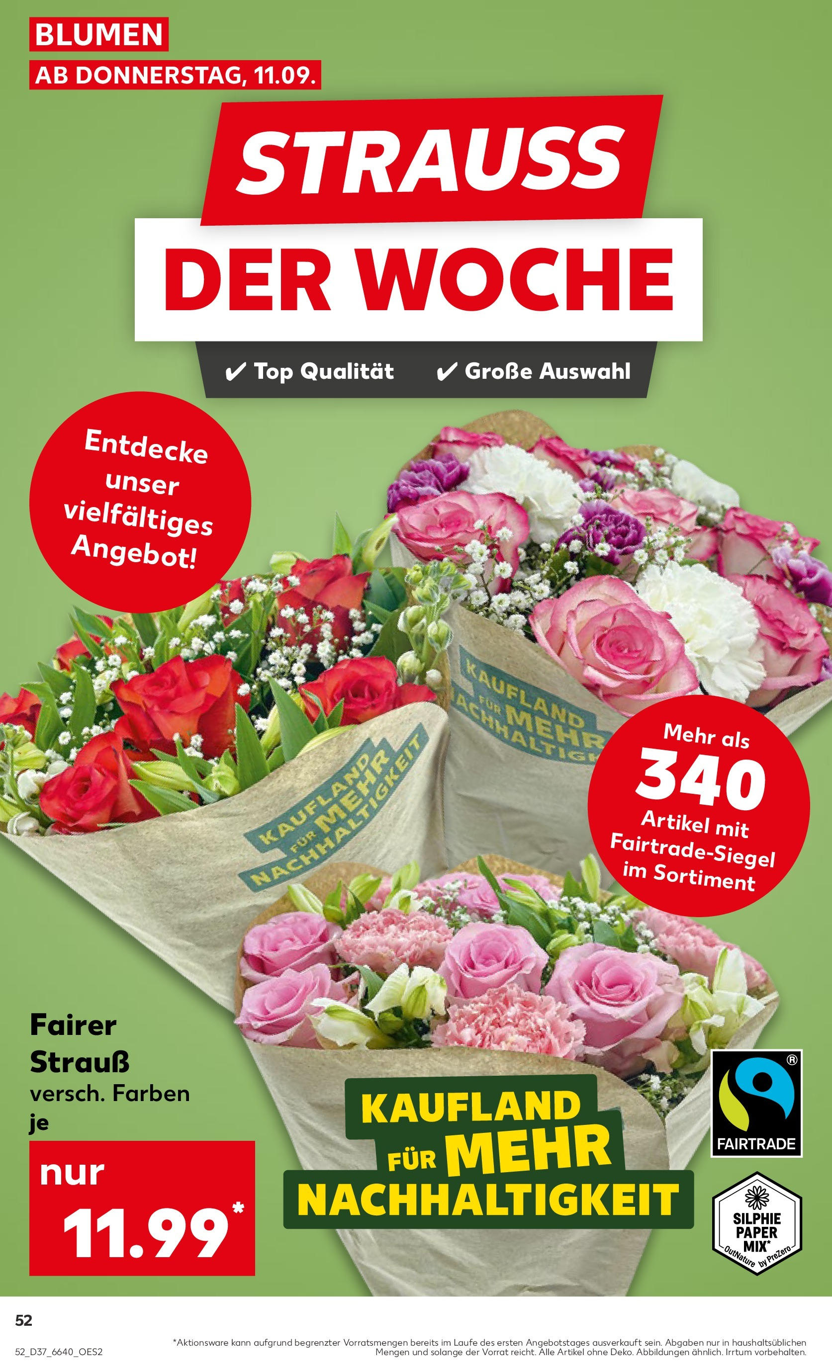 Prospekt Kaufland ab 10.09.2025 » Angebote Online zum Blättern | Seite: 52 | Produkte: Top, Blumen