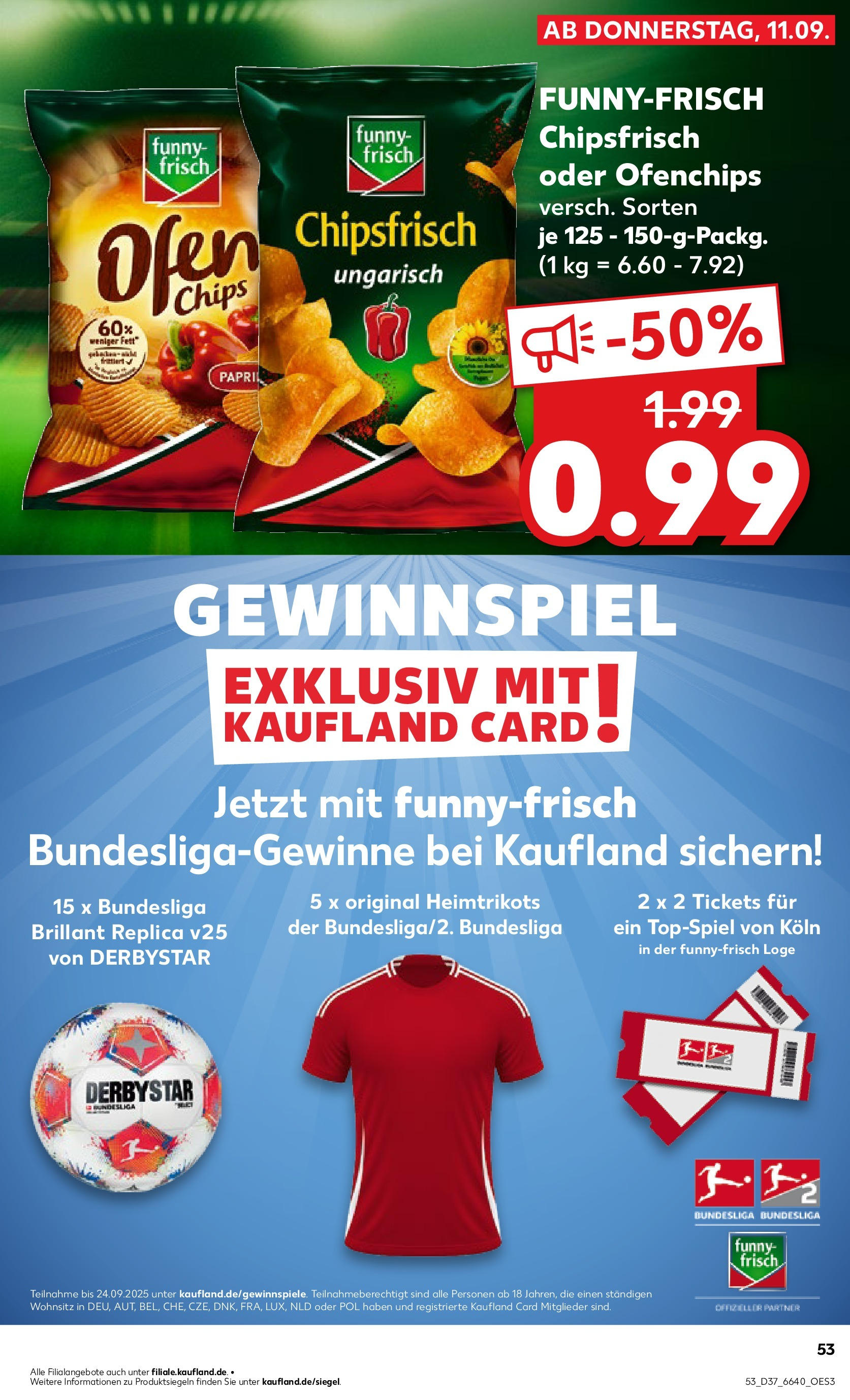 Prospekt Kaufland ab 10.09.2025 » Angebote Online zum Blättern | Seite: 53 | Produkte: Ofen, Funny frisch, Chips
