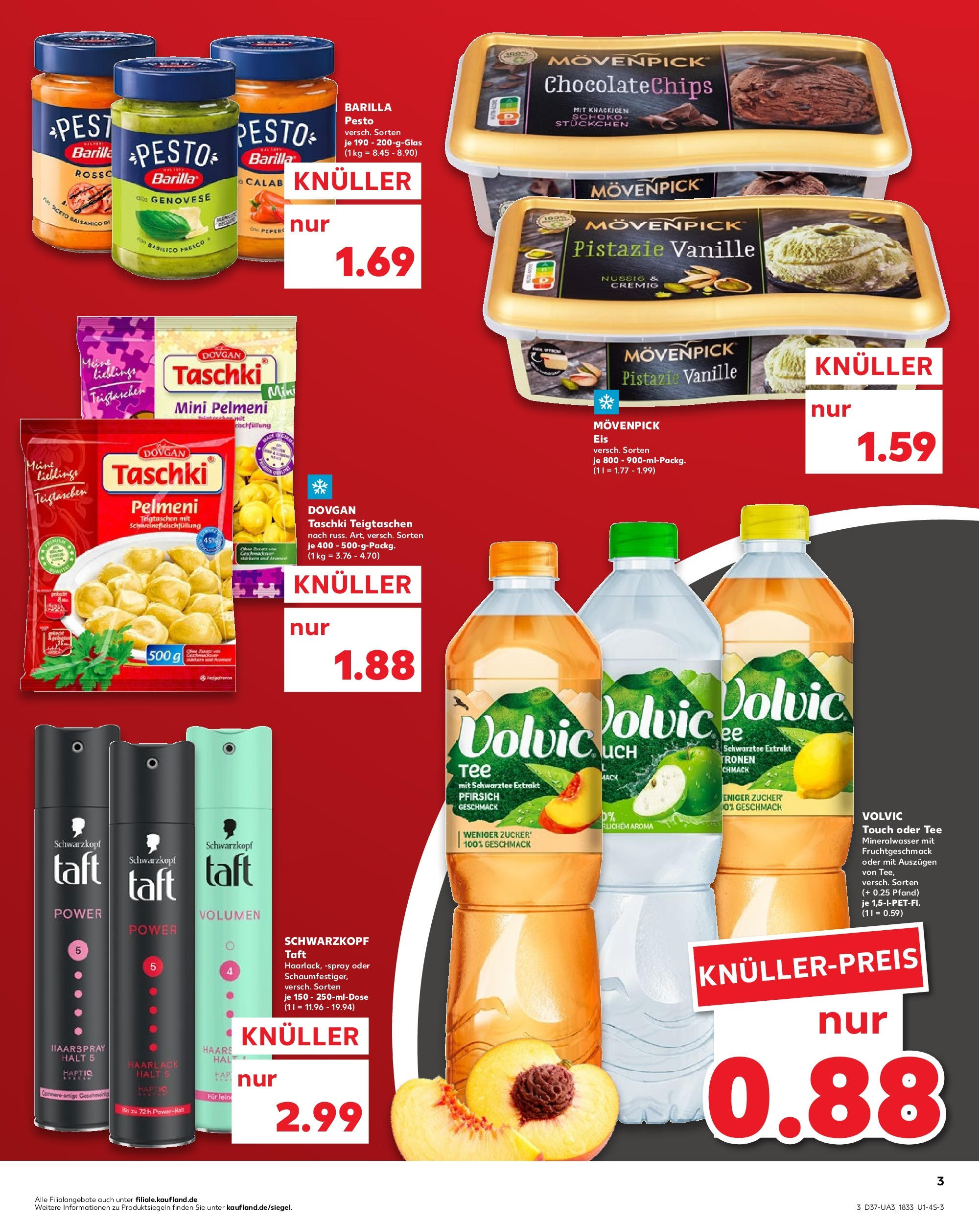 Prospekt Kaufland ab 11.09.2025 » Angebote Online zum Blättern | Seite: 3 | Produkte: Balsamico, Volvic touch, Haarspray, Eis