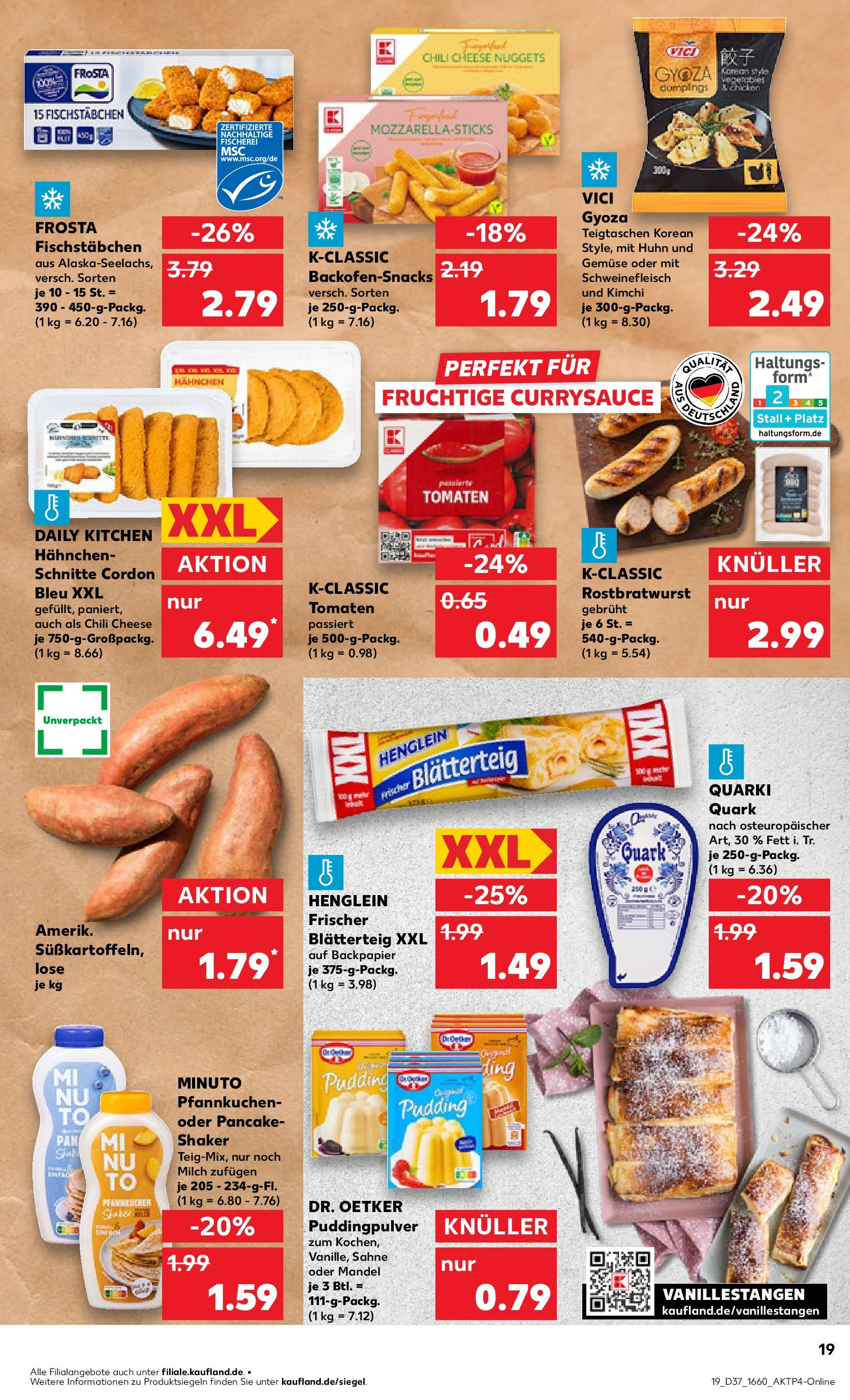 Prospekt Kaufland ab 10.09.2025 » Angebote Online zum Blättern | Seite: 19 | Produkte: Hahnchen, Gemüse, Chili, Schweinefleisch