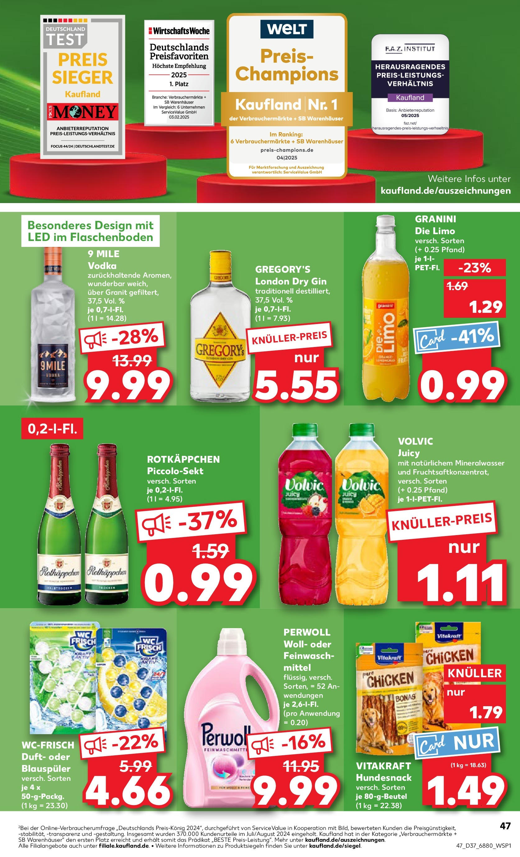 Prospekt Kaufland ab 10.09.2025 » Angebote Online zum Blättern | Seite: 47 | Produkte: Duft, Mineralwasser, Vodka, Volvic