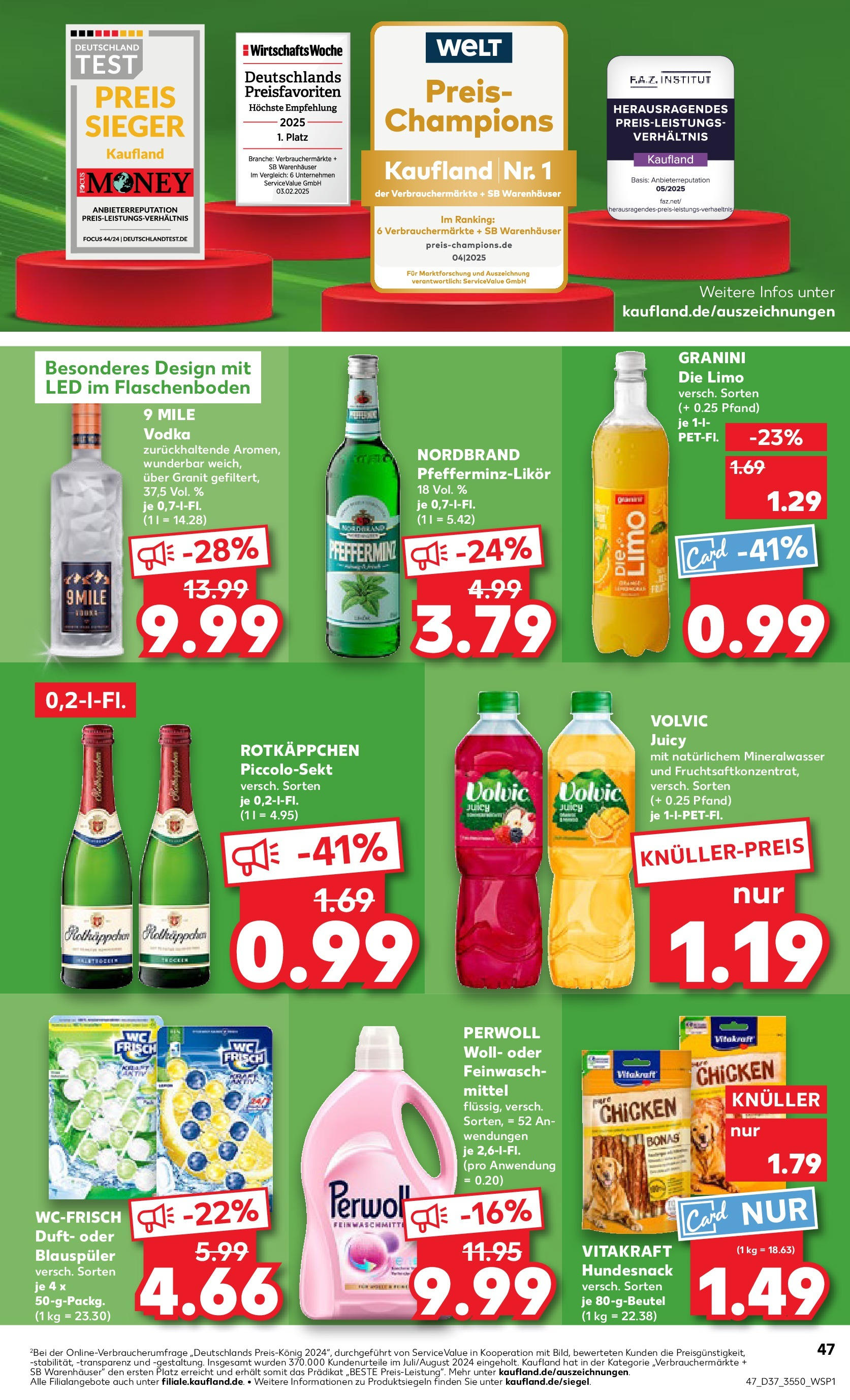 Prospekt Kaufland ab 10.09.2025 » Angebote Online zum Blättern | Seite: 47 | Produkte: Duft, Granini, Granini die limo, Rotkäppchen