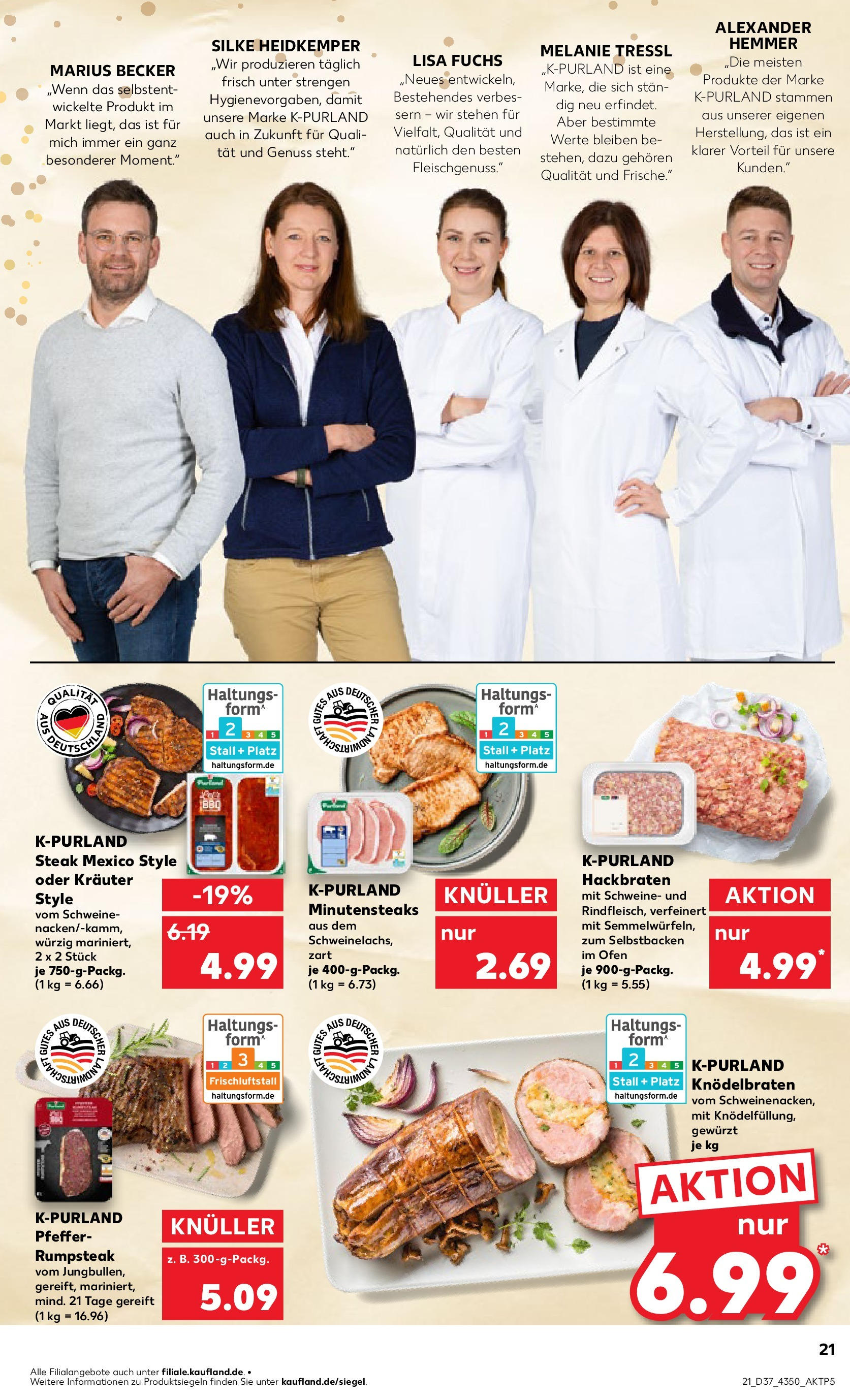 Prospekt Kaufland ab 11.09.2025 » Angebote Online zum Blättern | Seite: 21 | Produkte: Rumpsteak, Ofen, Pfeffer, Steak