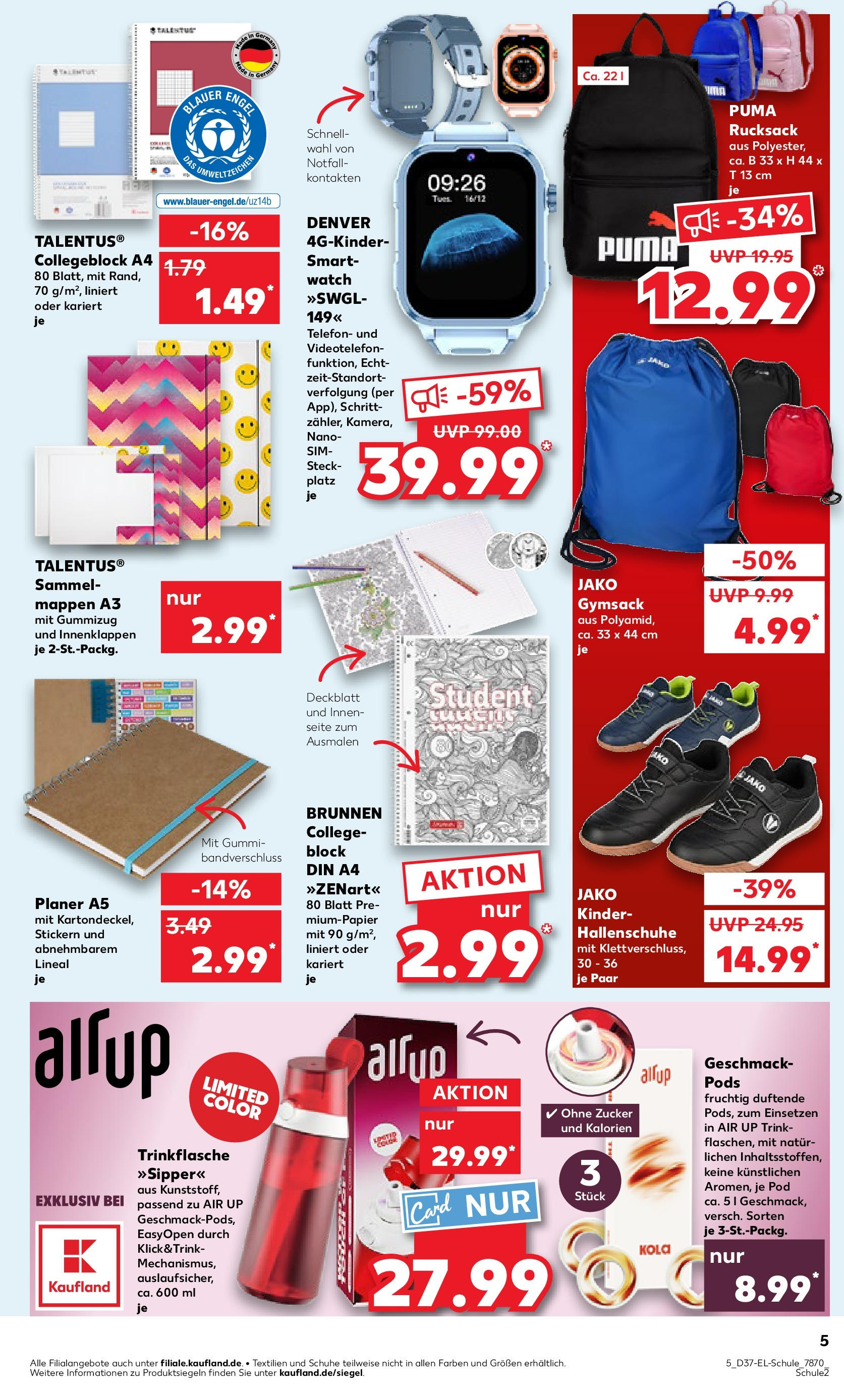 Prospekt Kaufland ab 10.09.2025 » Angebote Online zum Blättern | Seite: 64 | Produkte: Smartwatch, Zucker, Rucksack, Telefon