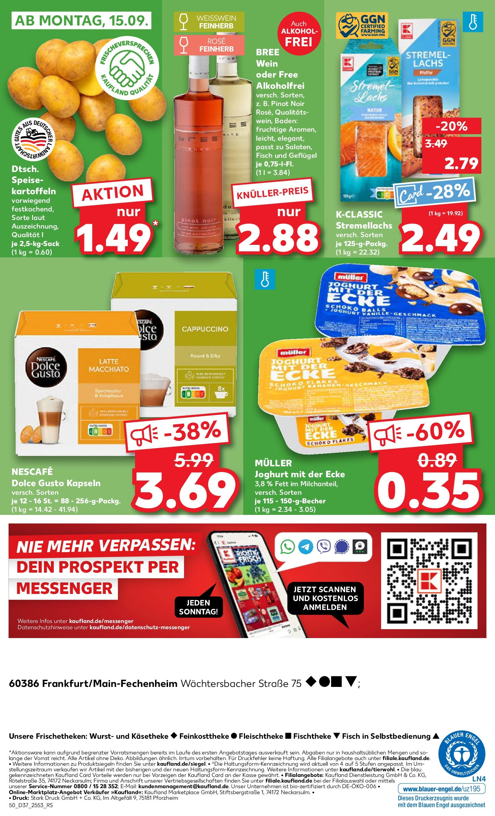 Prospekt Kaufland ab 10.09.2025 » Angebote und Werbung Online | Seite: 50 | Produkte: Nescafe, Joghurt, Lachs, Wurst Prospekt Kaufland ab 10.09.2025 » Angebote Online zum Blättern | Seite: 50 | Produkte: Nescafe, Joghurt, Lachs, Wurst