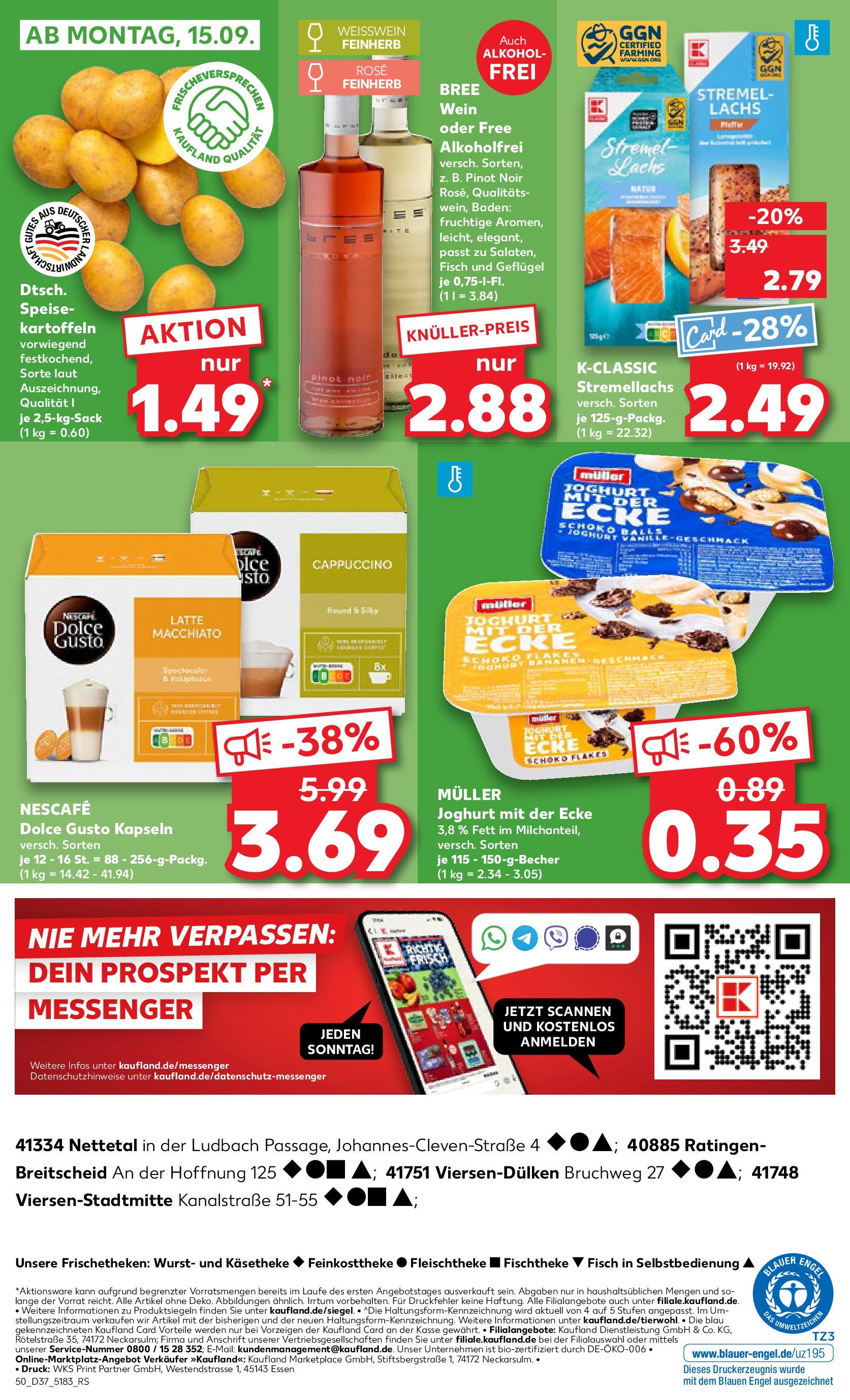 Prospekt Kaufland ab 11.09.2025 » Angebote Online zum Blättern | Seite: 50 | Produkte: Bree, Fisch, Lachs, Dolce gusto