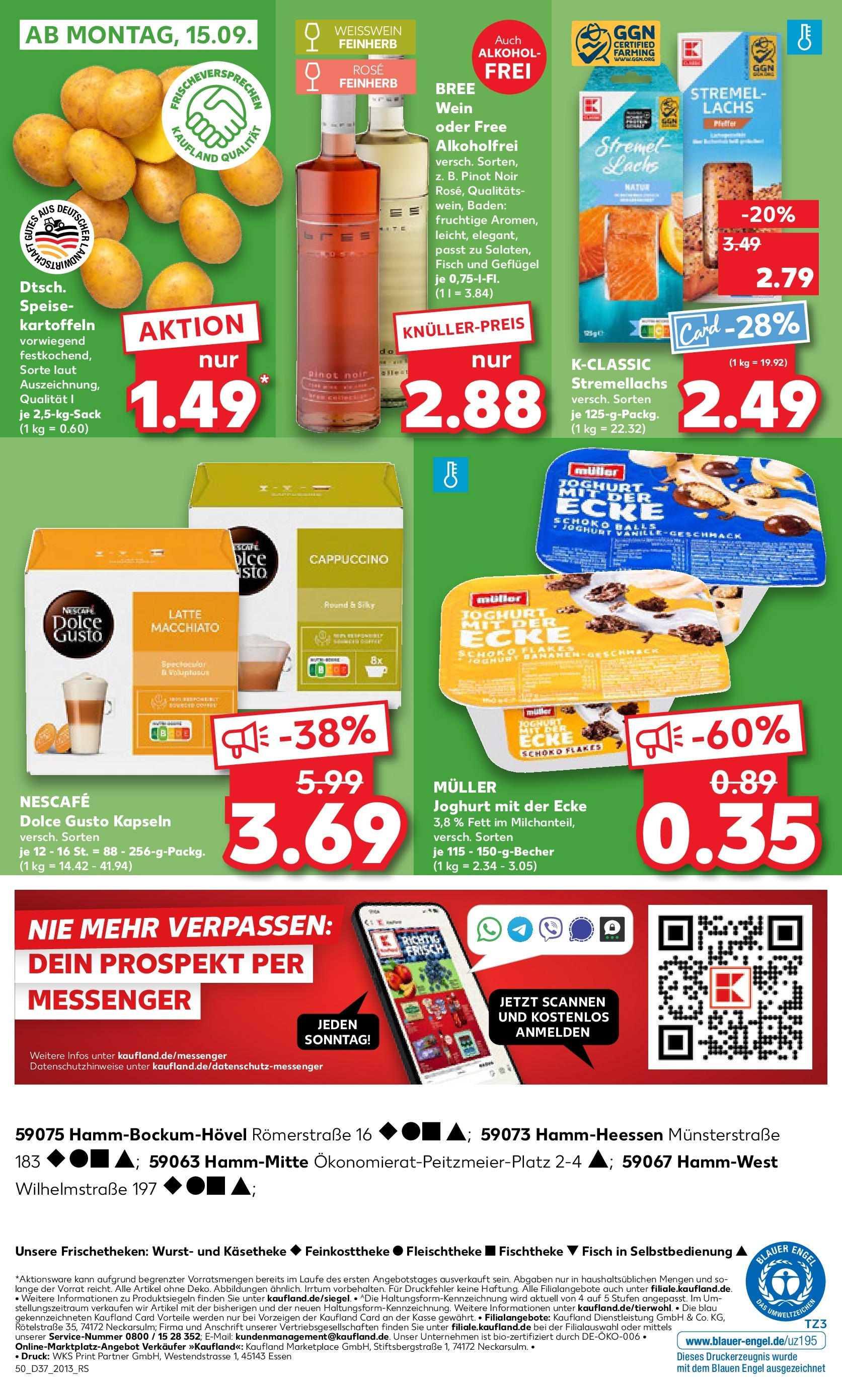 Prospekt Kaufland ab 11.09.2025 » Angebote Online zum Blättern | Seite: 50 | Produkte: Weißwein, Lachs, Wein, Dolce gusto