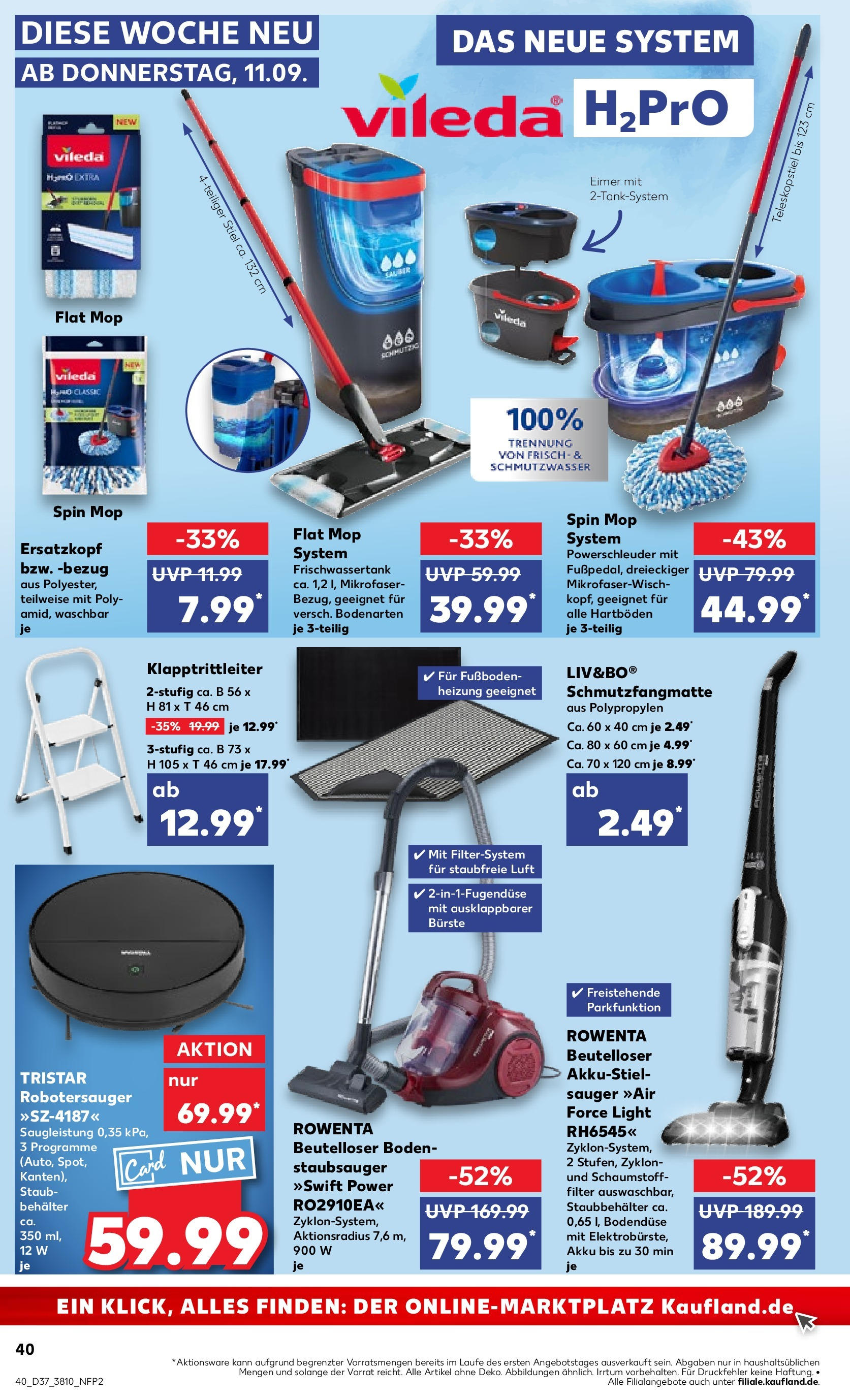 Prospekt Kaufland ab 11.09.2025 » Angebote und Werbung Online | Seite: 44 | Produkte: Staubsauger, Schmutzfangmatte, Bürste Prospekt Kaufland ab 11.09.2025 » Angebote Online zum Blättern | Seite: 44 | Produkte: Staubsauger, Schmutzfangmatte, Bürste