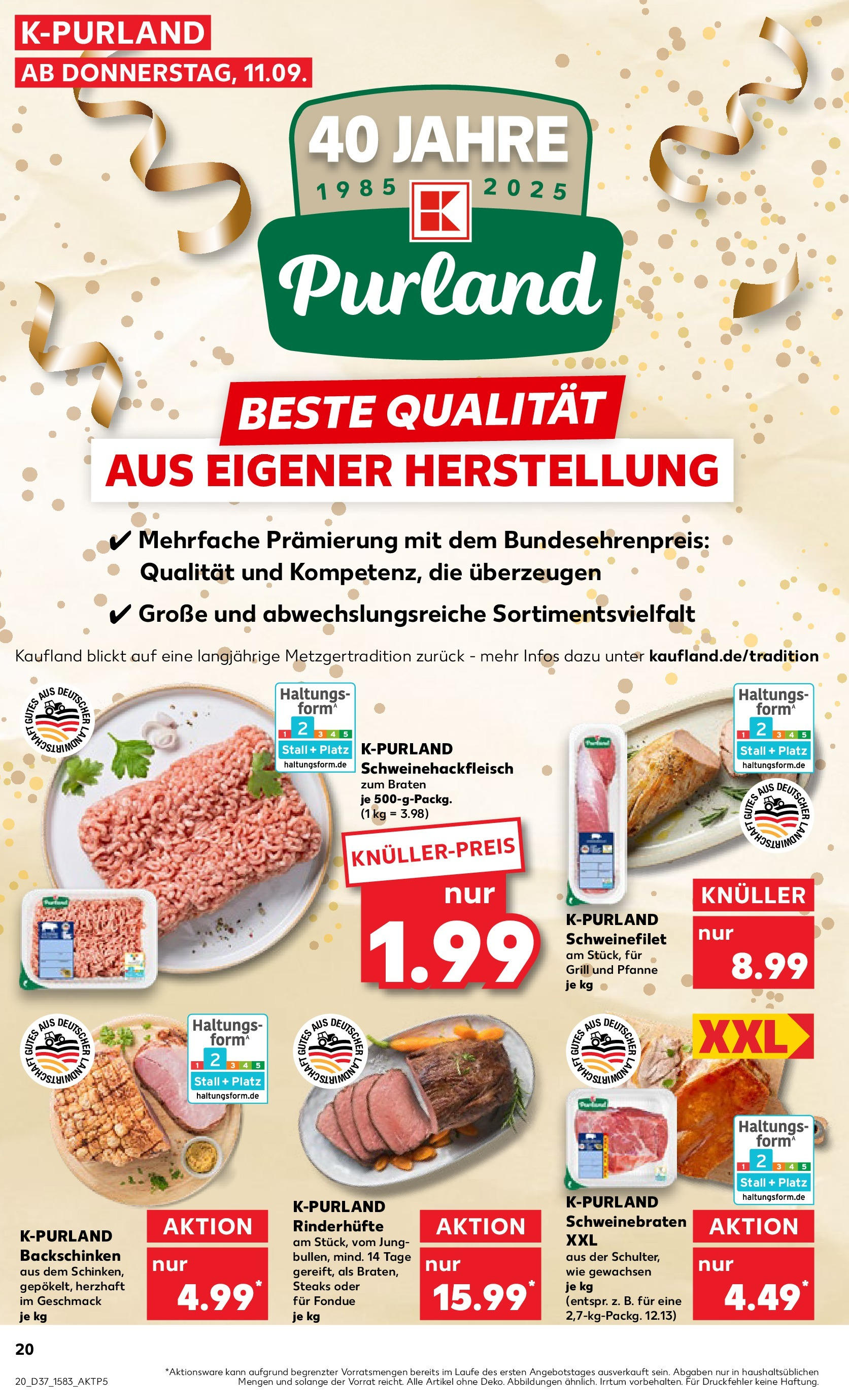 Prospekt Kaufland ab 10.09.2025 » Angebote Online zum Blättern | Seite: 20 | Produkte: Grill, Schweinefilet, Fondue