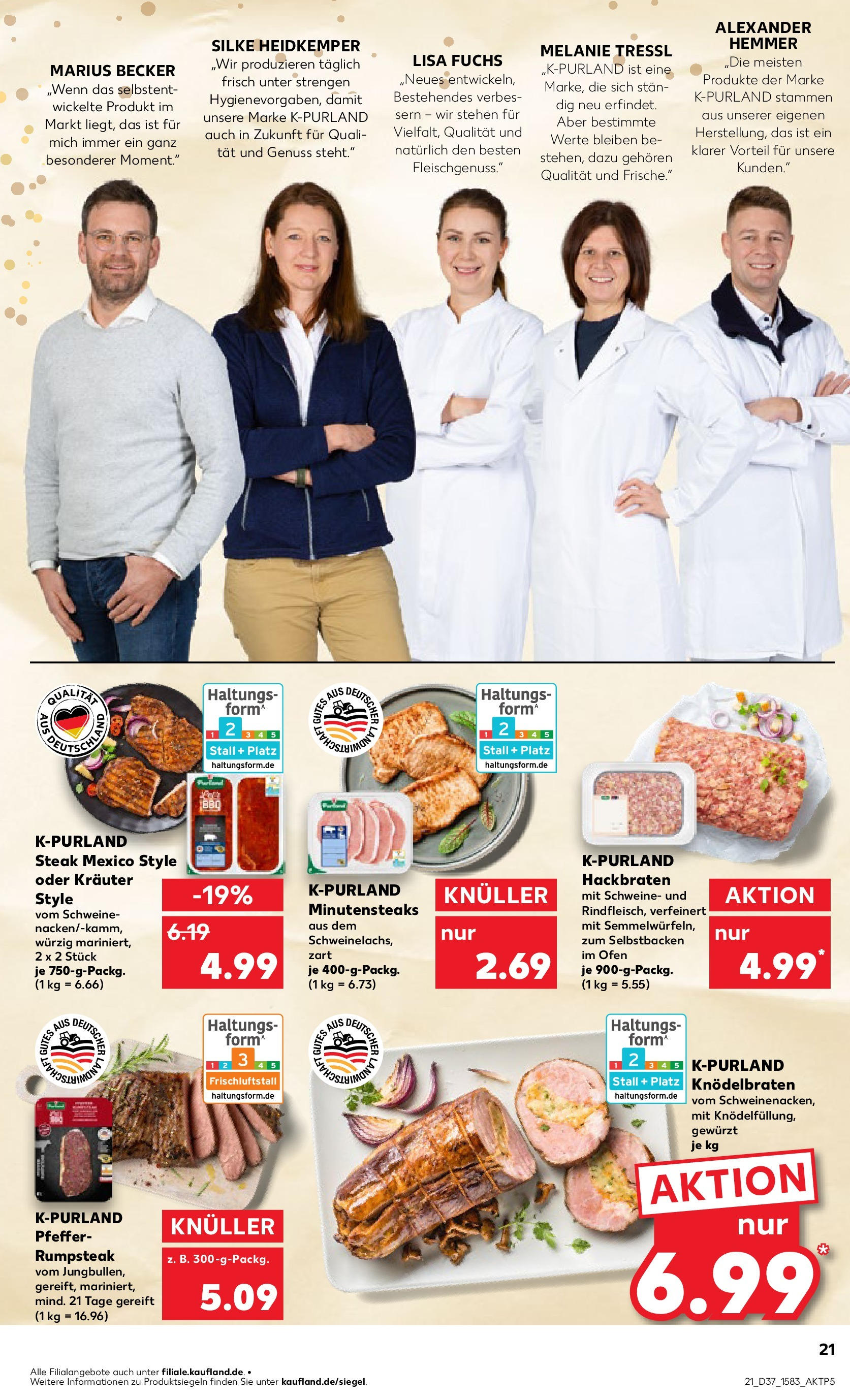 Prospekt Kaufland ab 10.09.2025 » Angebote Online zum Blättern | Seite: 21 | Produkte: Rumpsteak, Ofen, Pfeffer, Steak