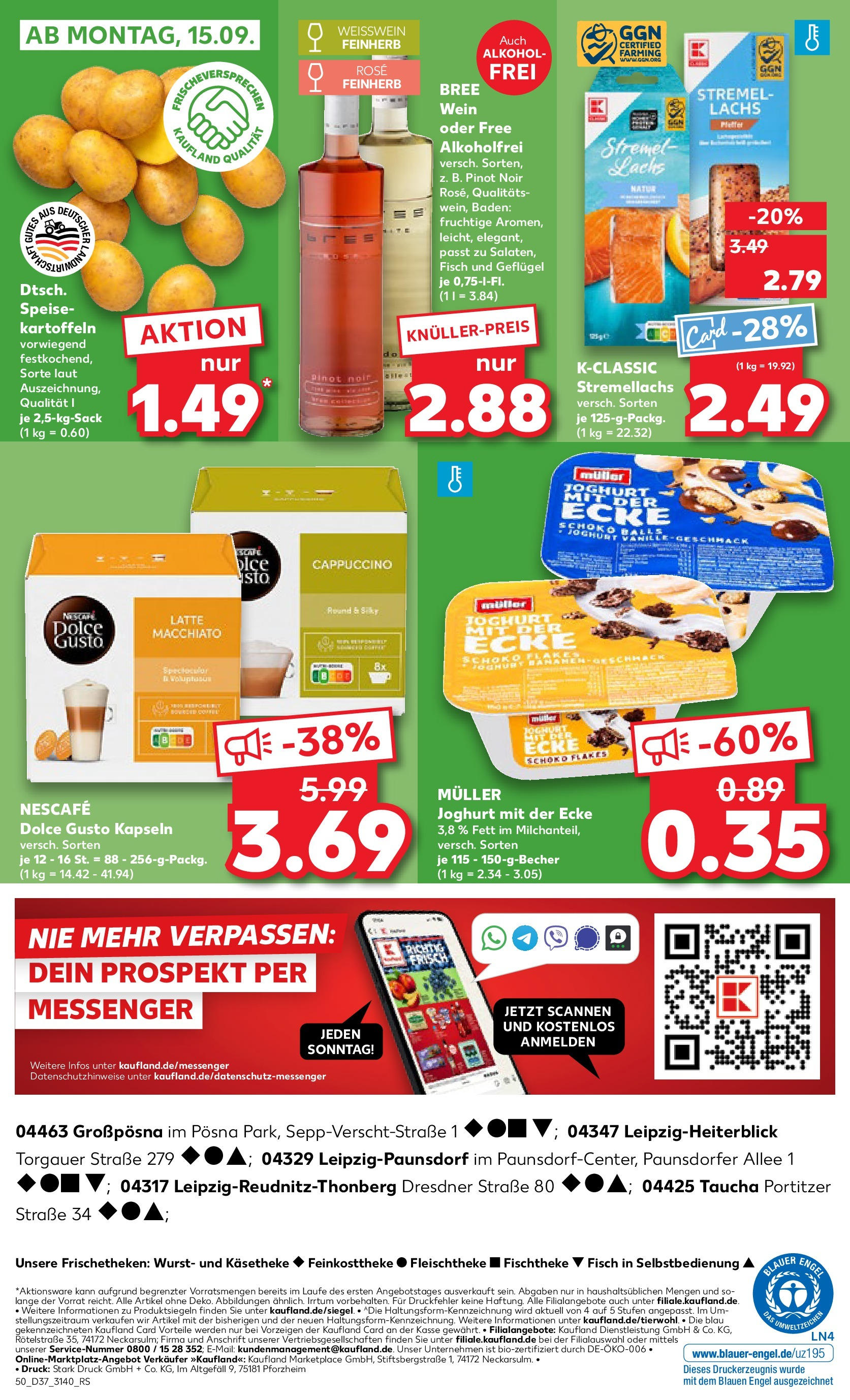 Prospekt Kaufland ab 11.09.2025 » Angebote Online zum Blättern | Seite: 50 | Produkte: Joghurt, Bree, Bananen, Kartoffeln