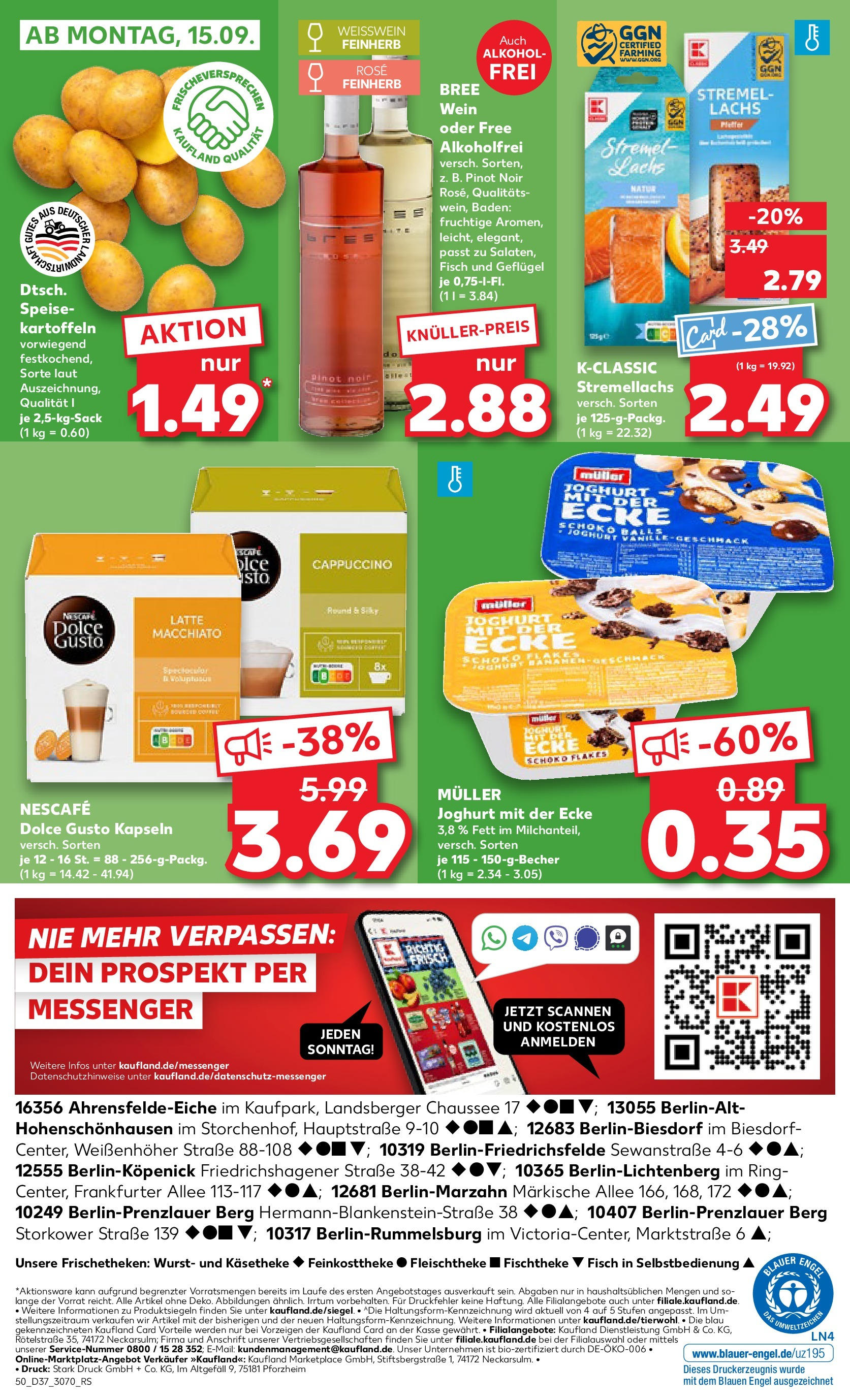 Prospekt Kaufland ab 11.09.2025 » Angebote Online zum Blättern | Seite: 50 | Produkte: Nescafe, Bananen, Kartoffeln, Wein