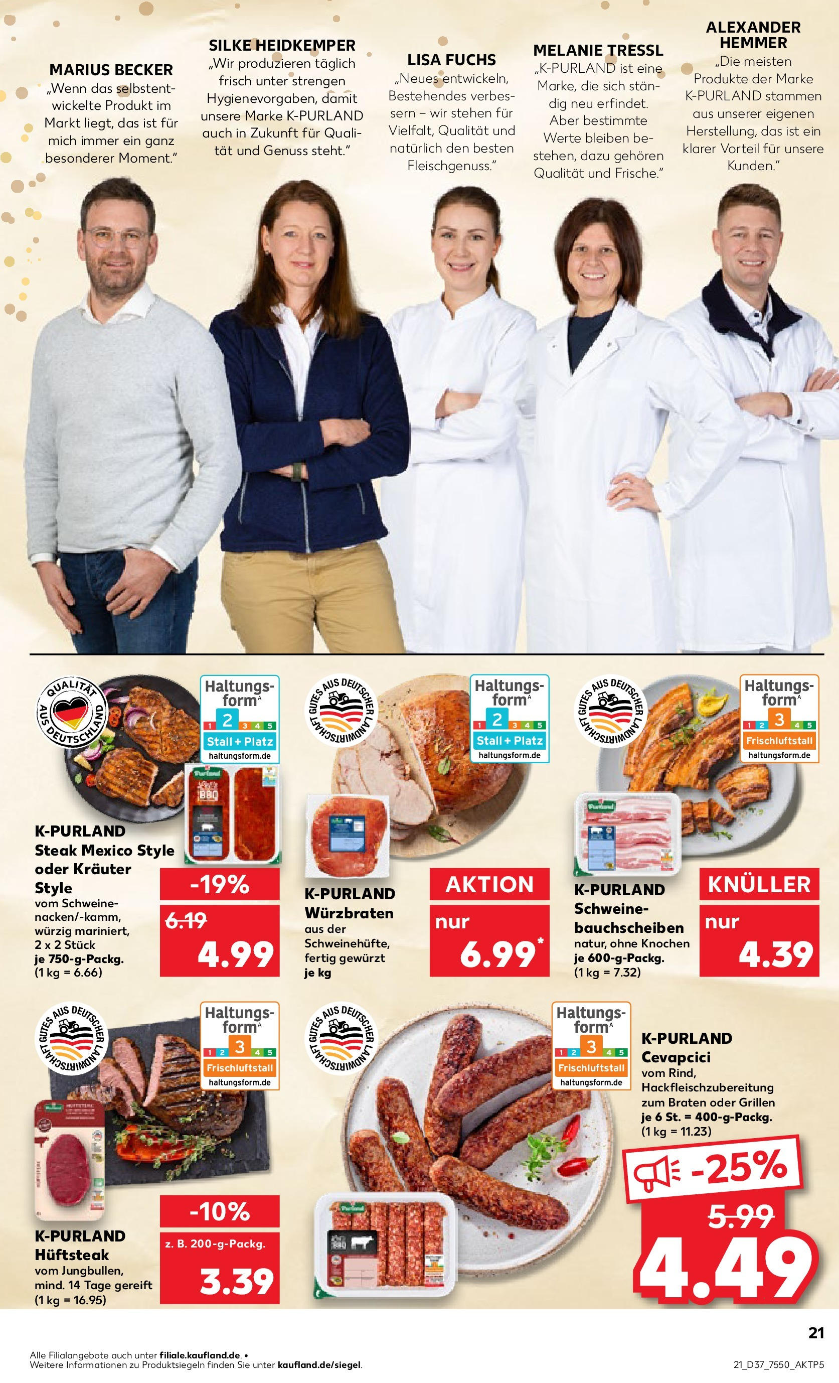 Prospekt Kaufland ab 11.09.2025 » Angebote Online zum Blättern | Seite: 21 | Produkte: Cevapcici, Steak