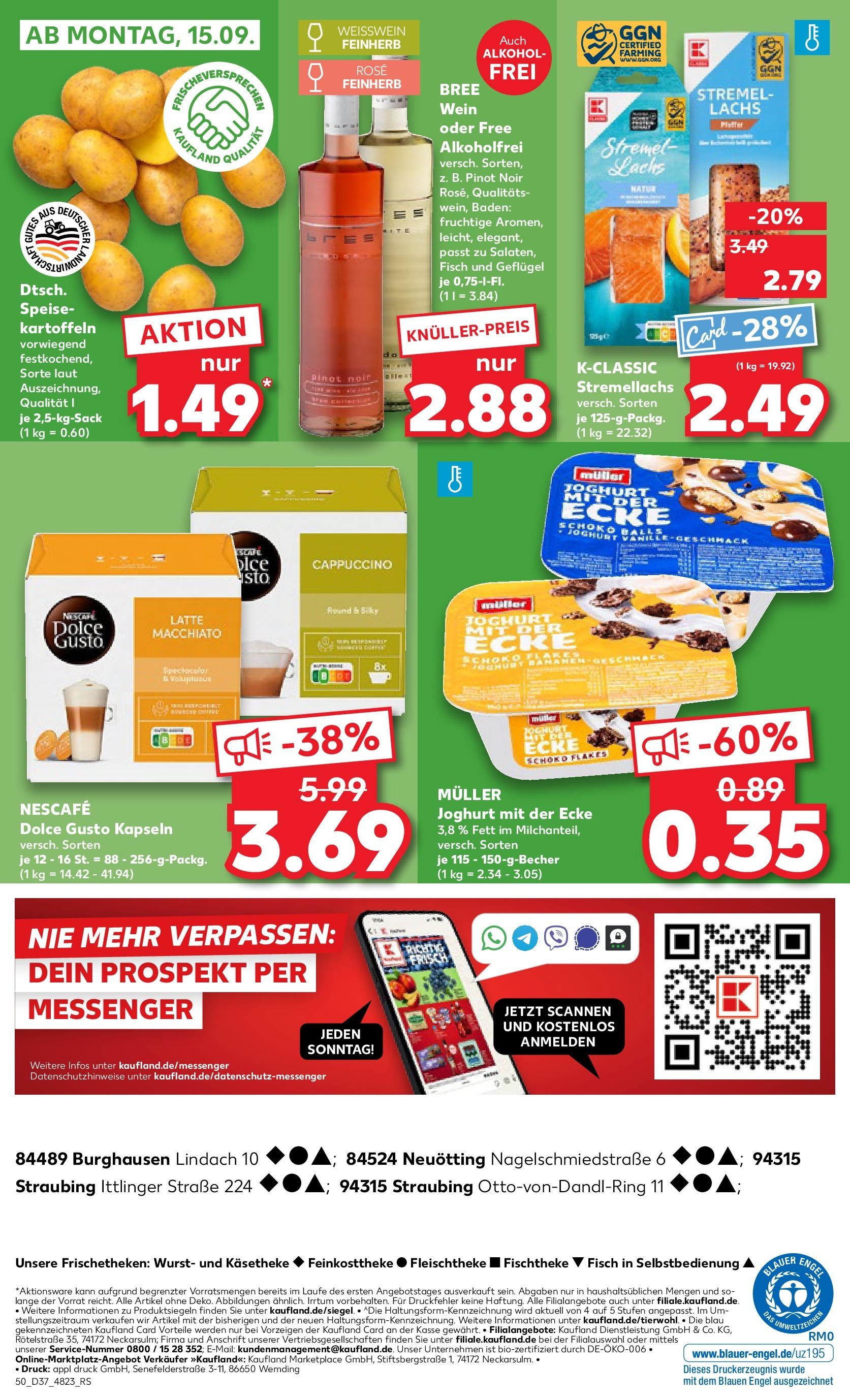Prospekt Kaufland ab 11.09.2025 » Angebote und Werbung Online | Seite: 50 | Produkte: Kartoffeln, Dolce Gusto kapseln, Wein, Dolce gusto Prospekt Kaufland ab 11.09.2025 » Angebote Online zum Blättern | Seite: 50 | Produkte: Kartoffeln, Dolce Gusto kapseln, Wein, Dolce gusto
