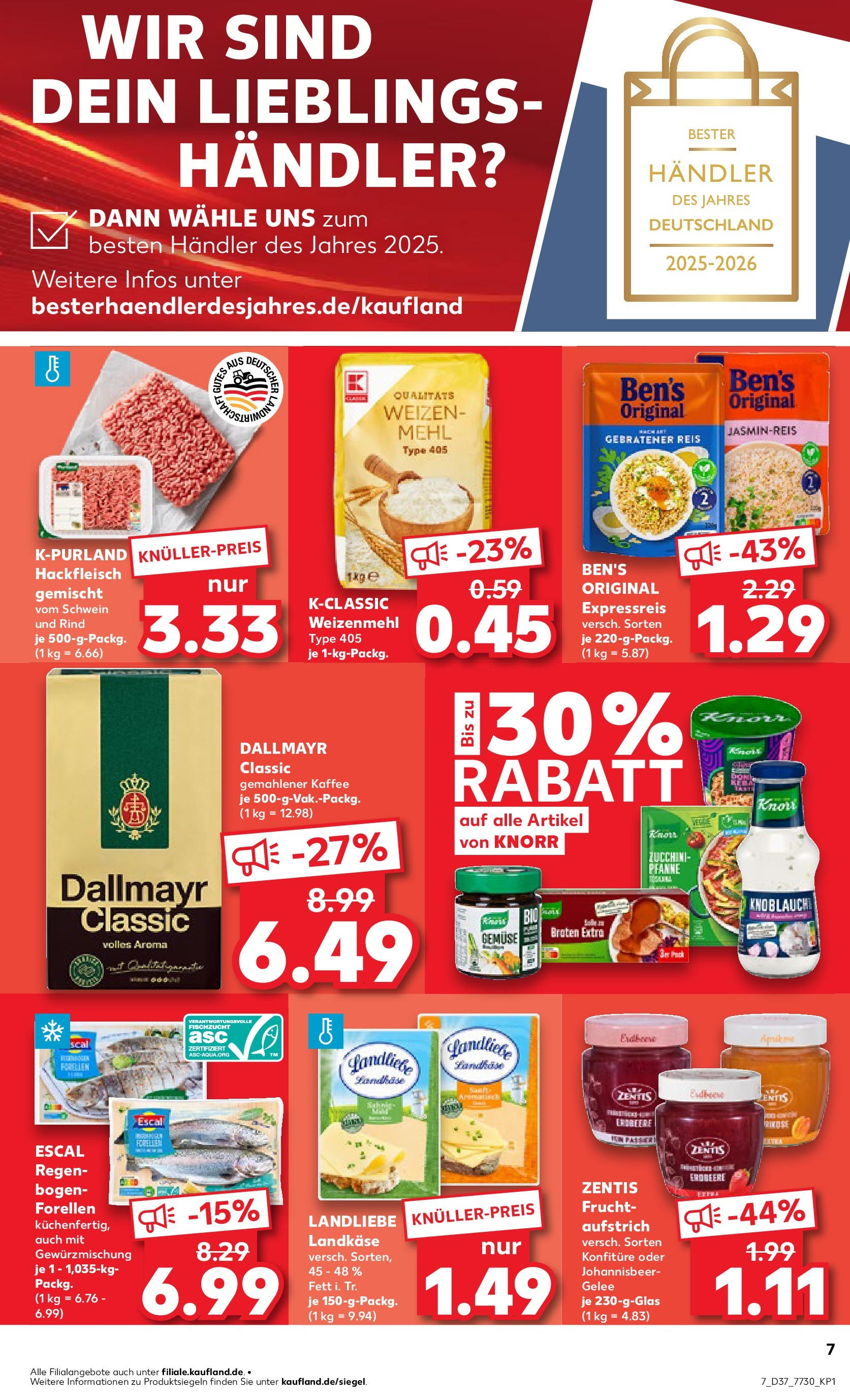 Prospekt Kaufland ab 10.09.2025 » Angebote und Werbung Online | Seite: 7 | Produkte: Kaffee, Dallmayr, Knoblauch, Reis Prospekt Kaufland ab 10.09.2025 » Angebote Online zum Blättern | Seite: 7 | Produkte: Kaffee, Dallmayr, Knoblauch, Reis