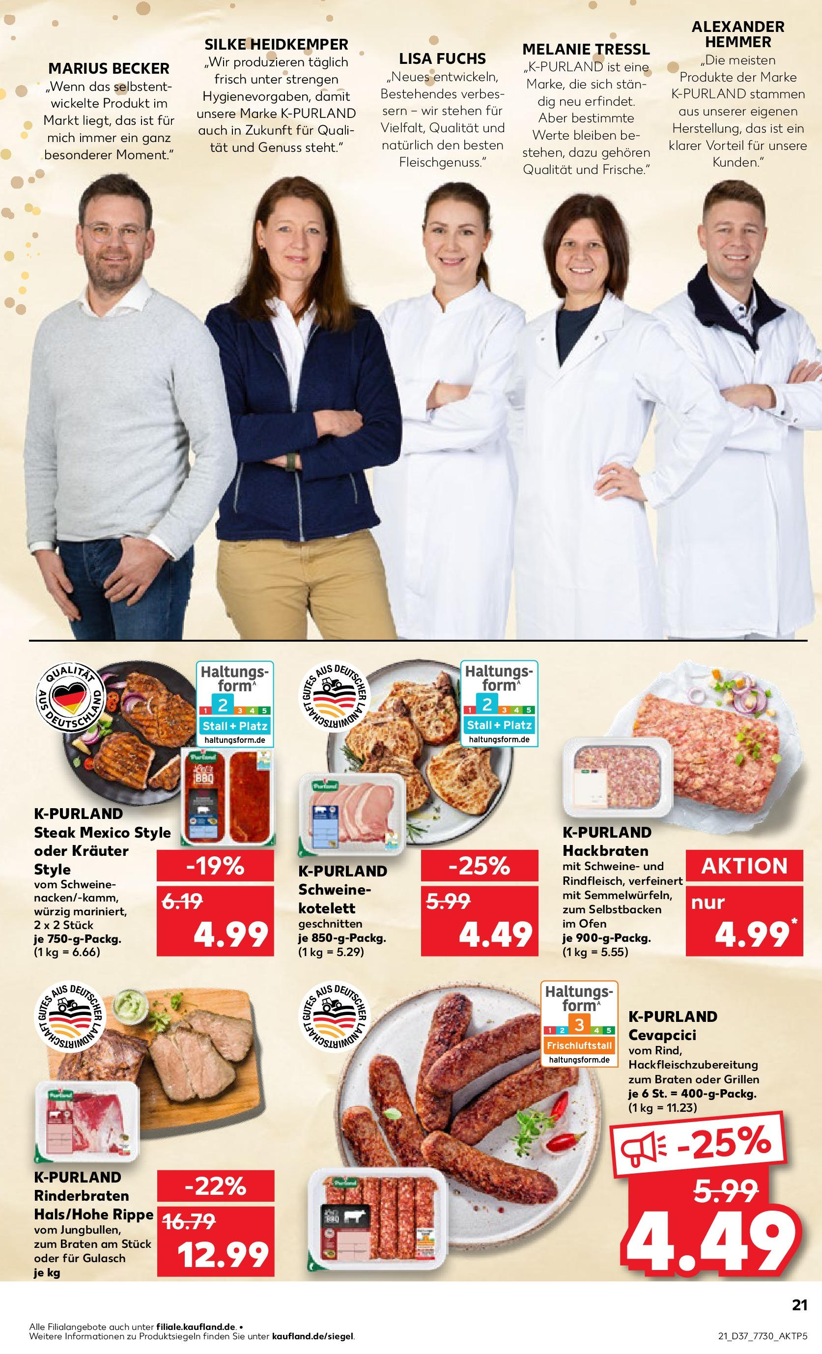 Prospekt Kaufland ab 10.09.2025 » Angebote und Werbung Online | Seite: 21 | Produkte: Ofen, Cevapcici, Gulasch, Steak Prospekt Kaufland ab 10.09.2025 » Angebote Online zum Blättern | Seite: 21 | Produkte: Ofen, Cevapcici, Gulasch, Steak