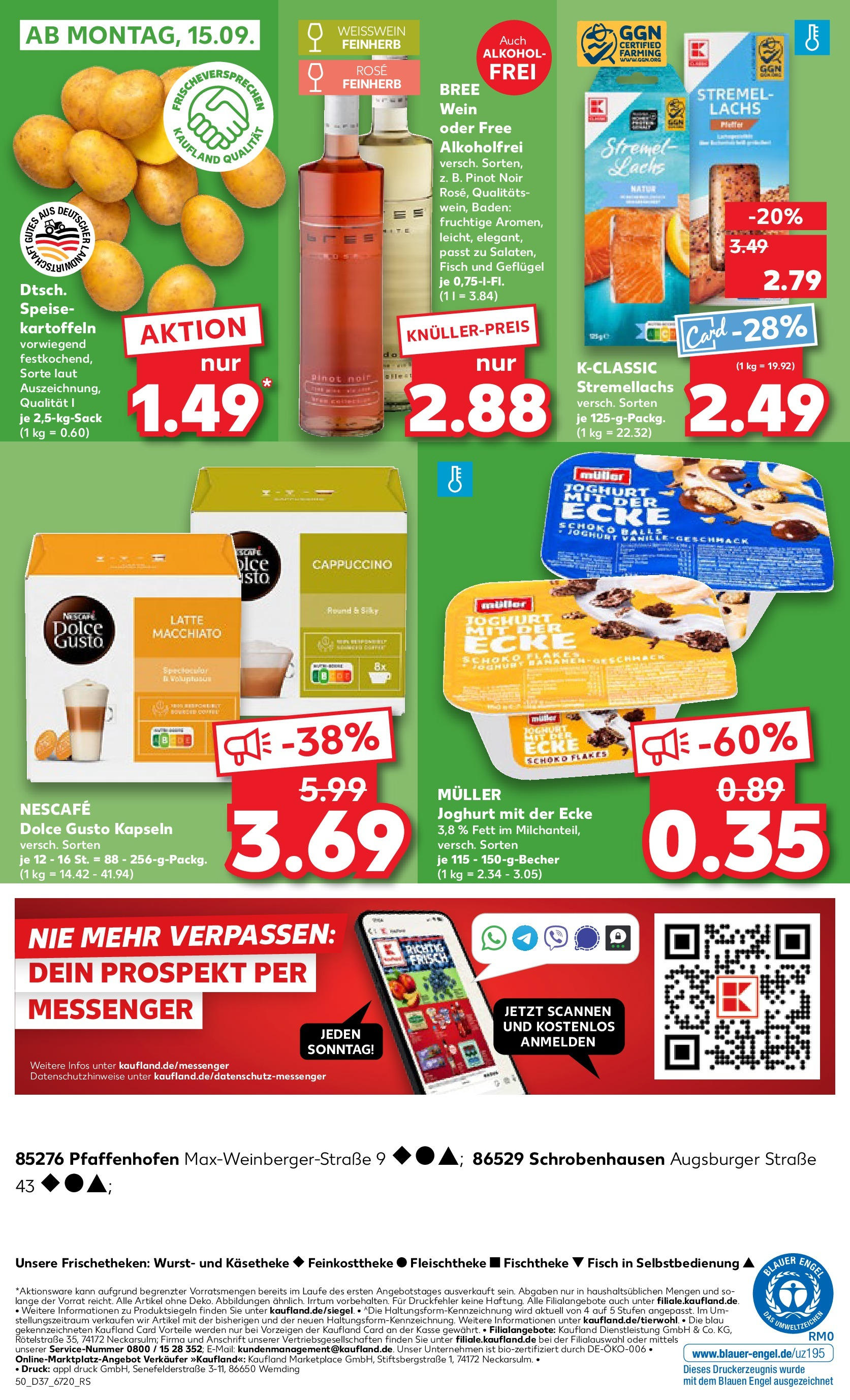Prospekt Kaufland ab 10.09.2025 » Angebote Online zum Blättern | Seite: 50 | Produkte: Nescafe, Kartoffeln, Dolce Gusto kapseln, Dolce gusto