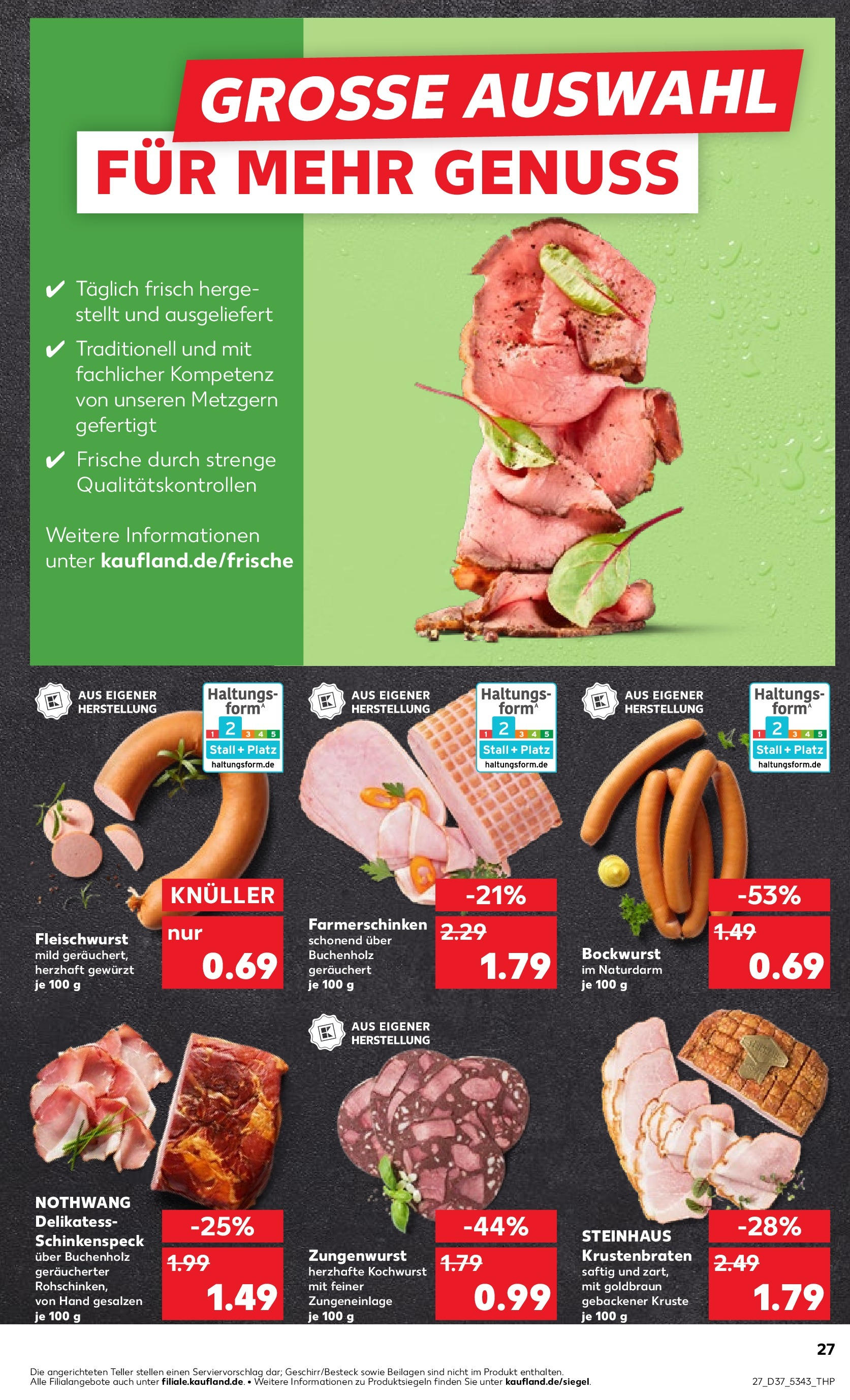 Prospekt Kaufland ab 11.09.2025 » Angebote Online zum Blättern | Seite: 31 | Produkte: Bockwurst, Krustenbraten