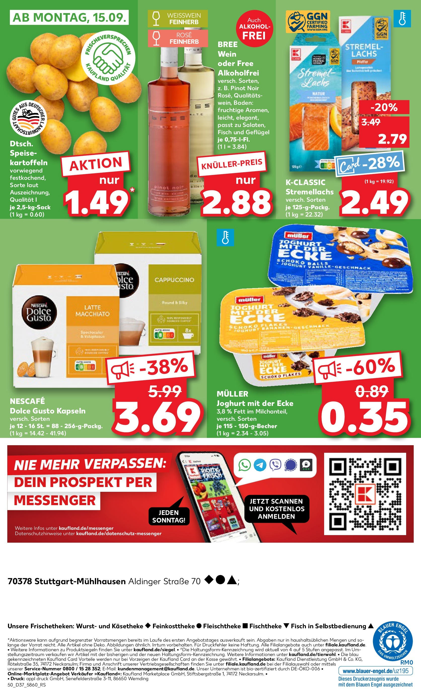 Prospekt Kaufland ab 10.09.2025 » Angebote Online zum Blättern | Seite: 50 | Produkte: Nescafe, Wurst, Dolce Gusto kapseln, Dolce gusto