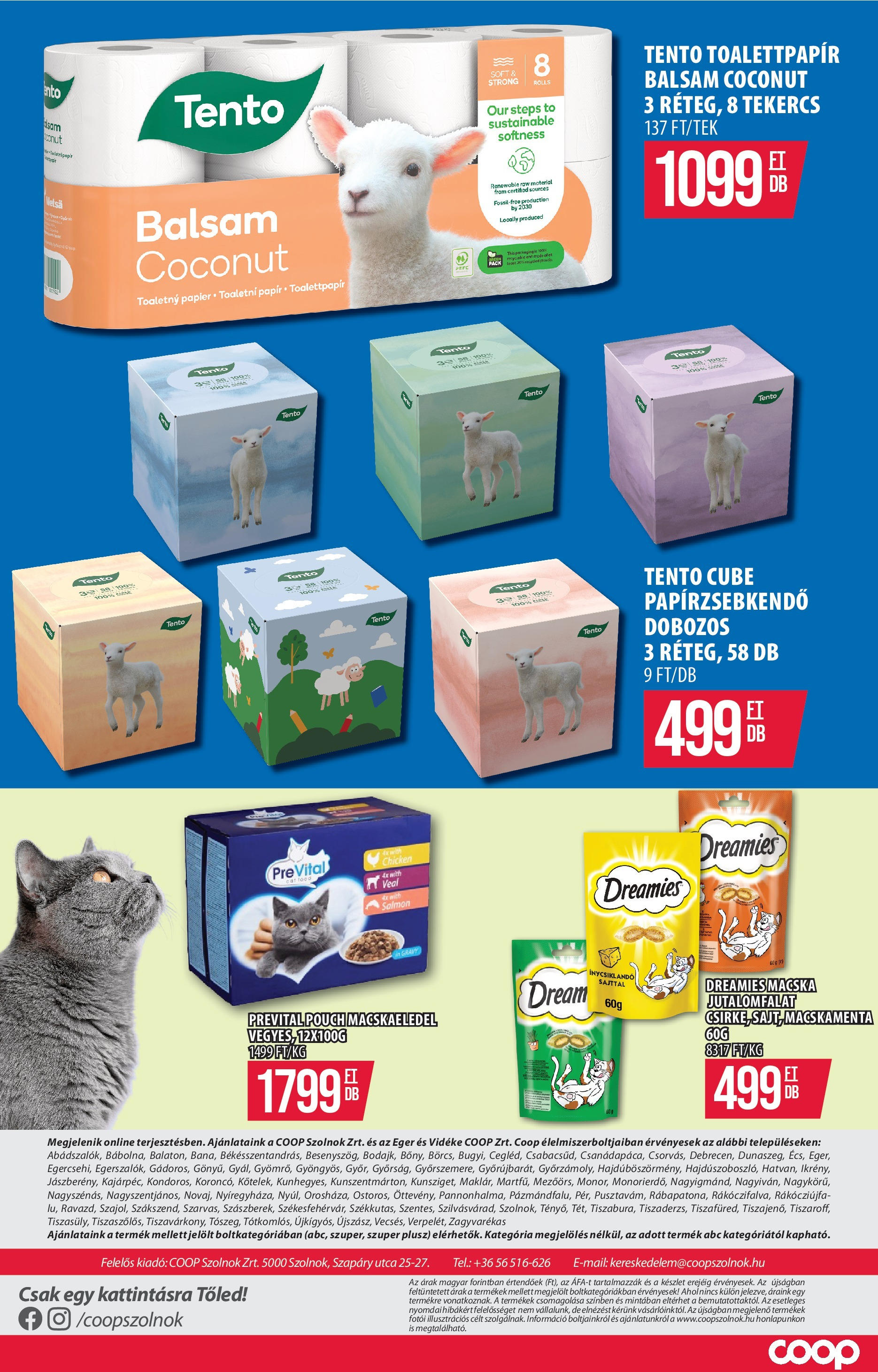 Akciós újság új COOP Szolnok - 2025.09.11. -tól/töl ⏳ | Oldal: 17 | Termékek: Egér, Macskaeledel, Papírzsebkendő COOP Szolnok Akciós újság - 2025.09.11. -tól/töl > akció, lapozható szórólap 🛍️ | Oldal: 17 | Termékek: Egér, Macskaeledel, Papírzsebkendő