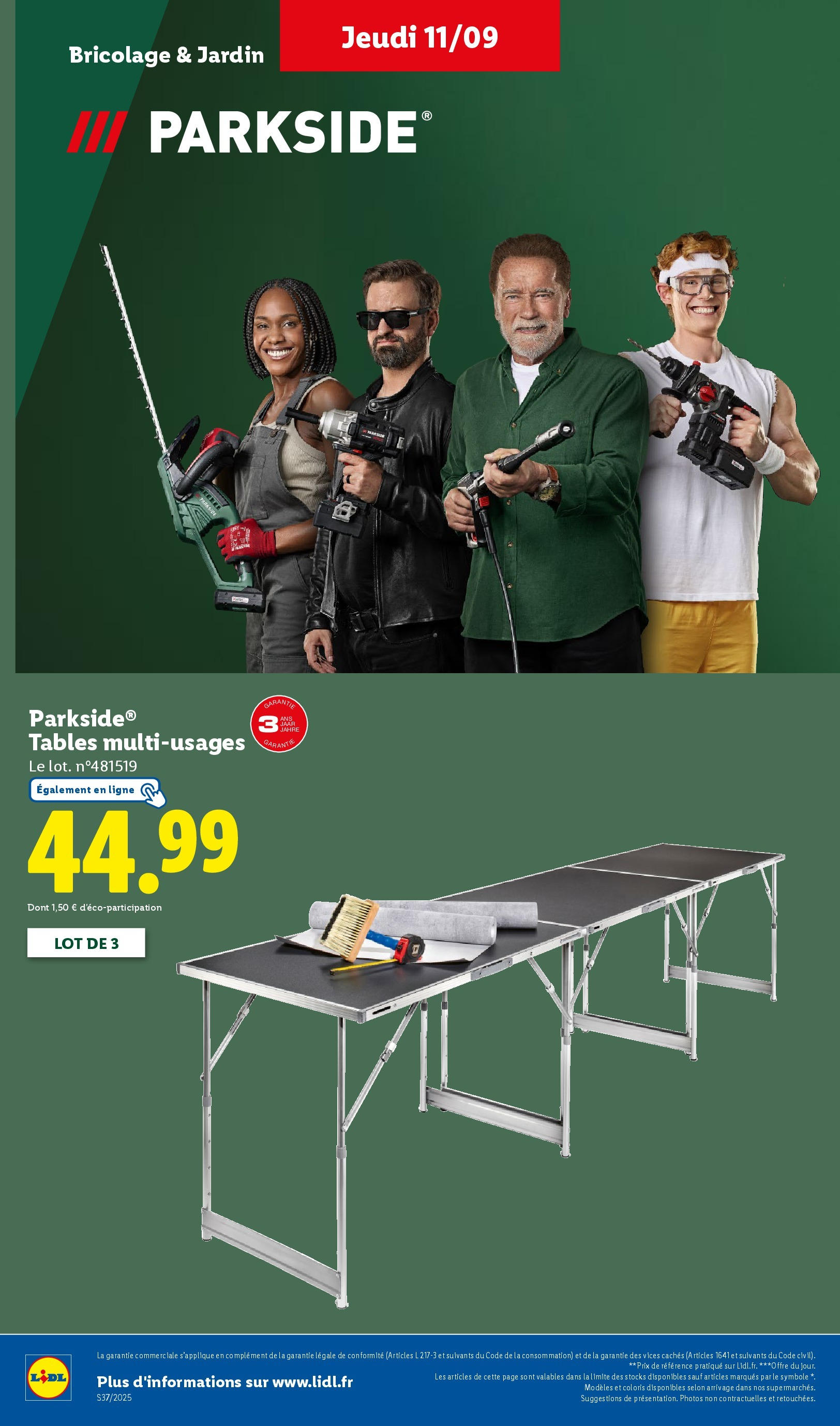 Catalogue LIDL du 07/09/2025 | Promo prospectus en ligne | Page: 30 | Produits: Table