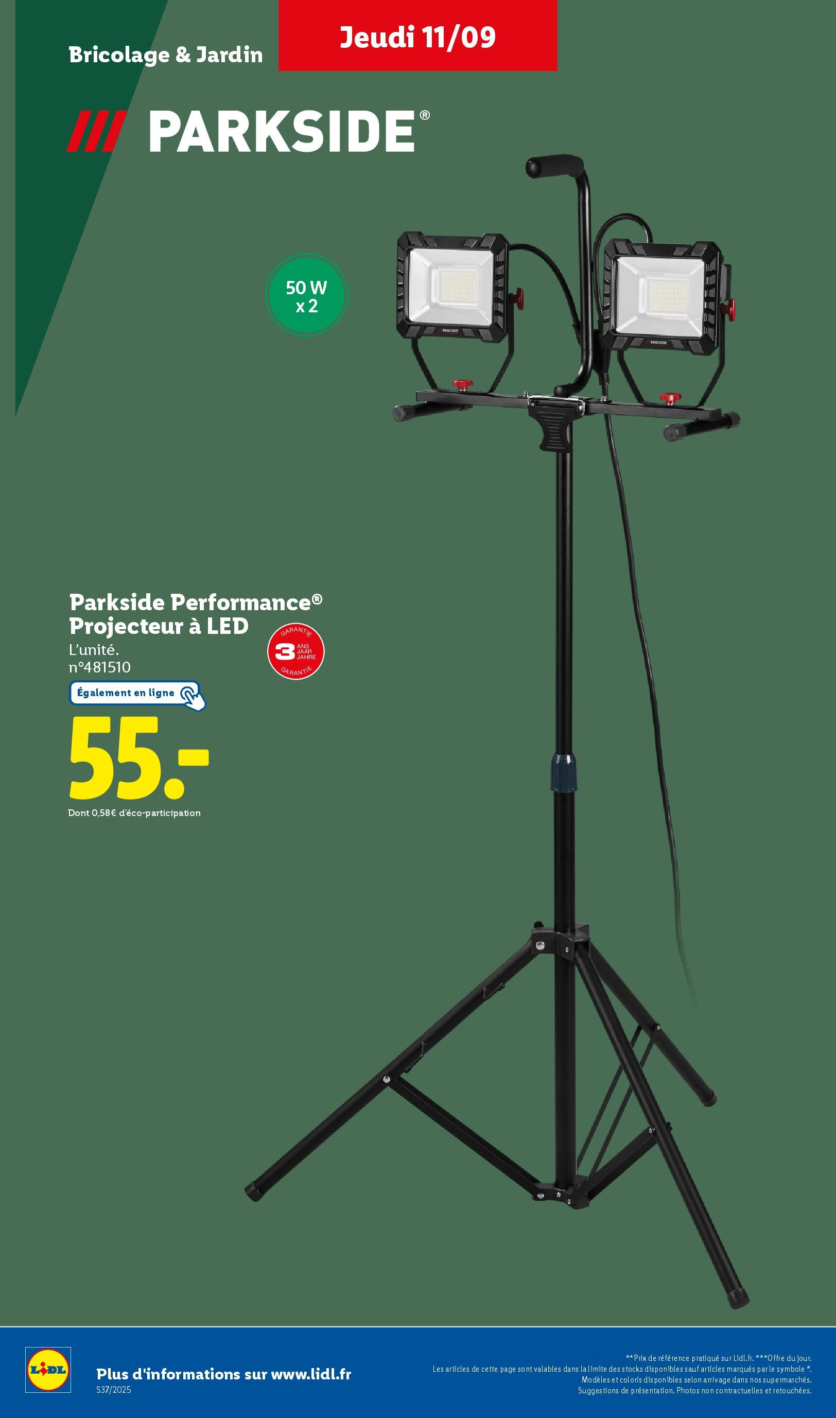 Catalogue LIDL du 07/09/2025 | Promo prospectus en ligne | Page: 34 | Produits: Projecteur