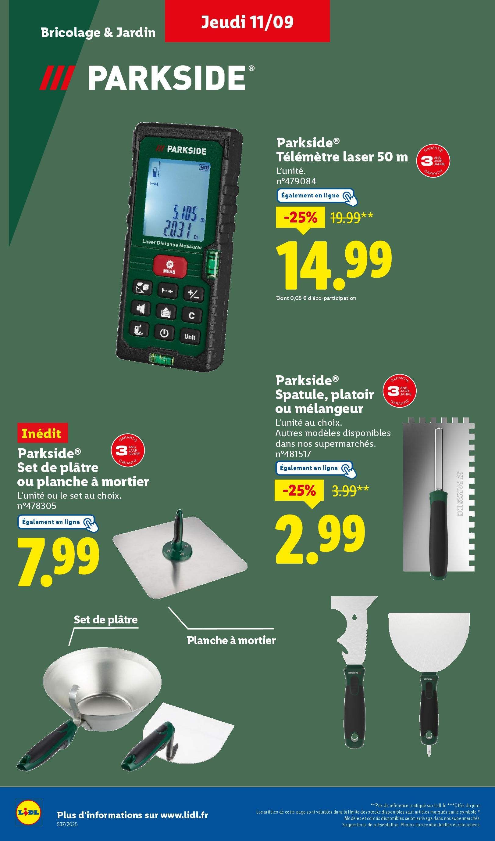 Catalogue LIDL du 07/09/2025 | Promo prospectus en ligne | Page: 38 | Produits: Mortier, Plâtre