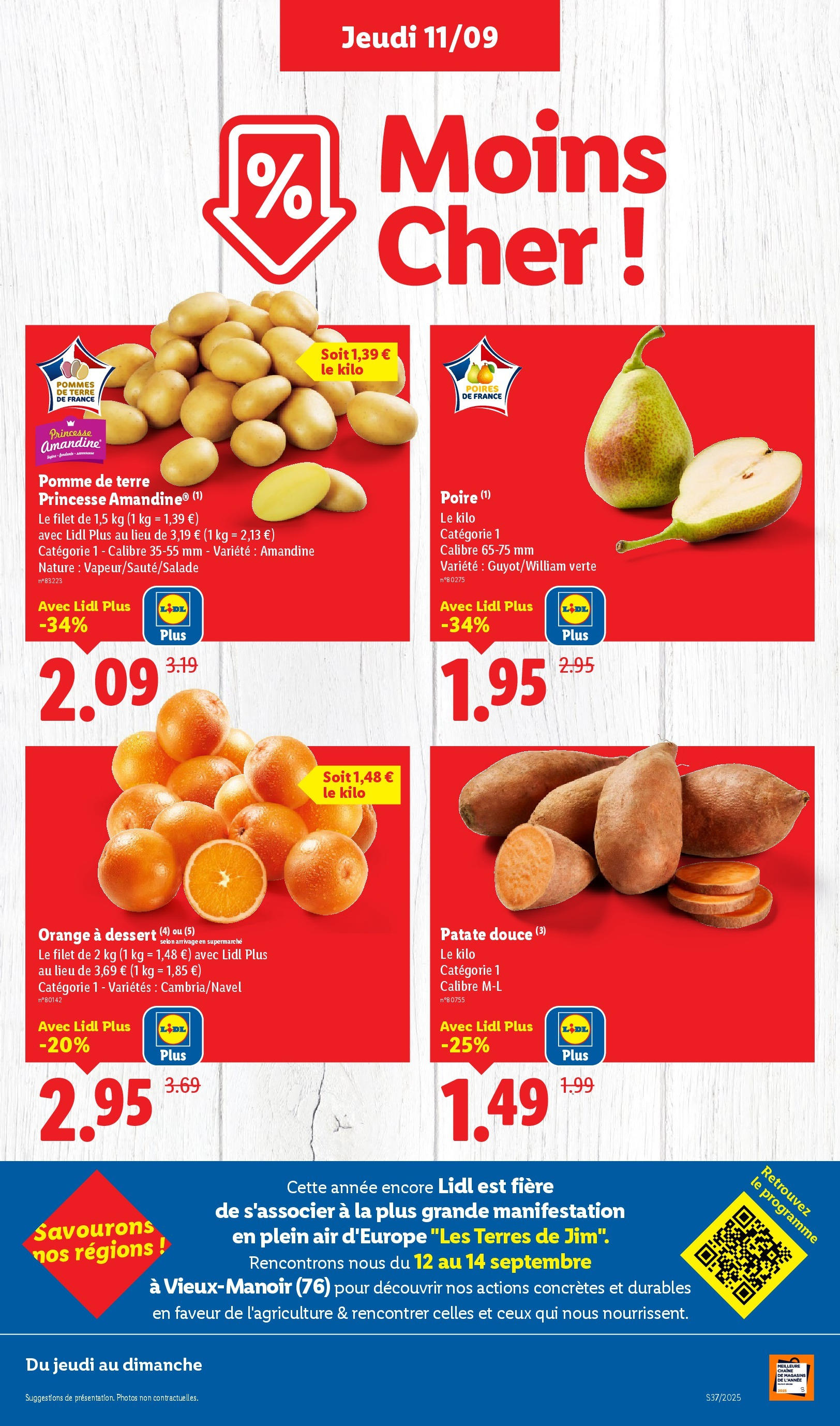 Catalogue LIDL du 11/09/2025 | Promo prospectus en ligne | Page: 3 | Produits: Poire, Pomme, Pomme de terre, Pommes Catalogue LIDL du 11/09/2025 | Promo prospectus en ligne | Page: 3 | Produits: Poire, Pomme, Pomme de terre, Pommes