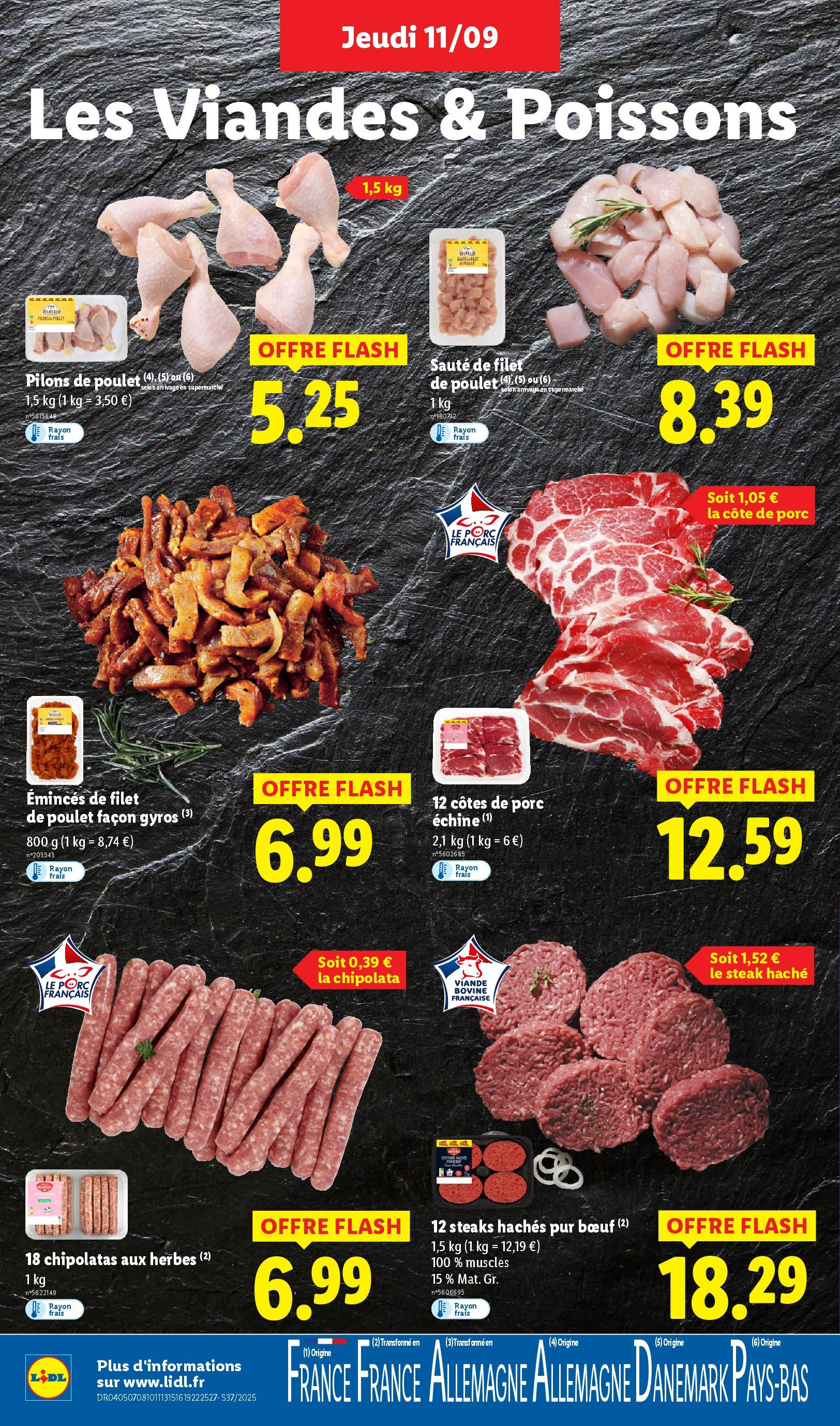 Catalogue LIDL du 11/09/2025 | Promo prospectus en ligne | Page: 6 | Produits: Viande, Ribs, Porc, Viande bovine Catalogue LIDL du 11/09/2025 | Promo prospectus en ligne | Page: 6 | Produits: Viande, Ribs, Porc, Viande bovine