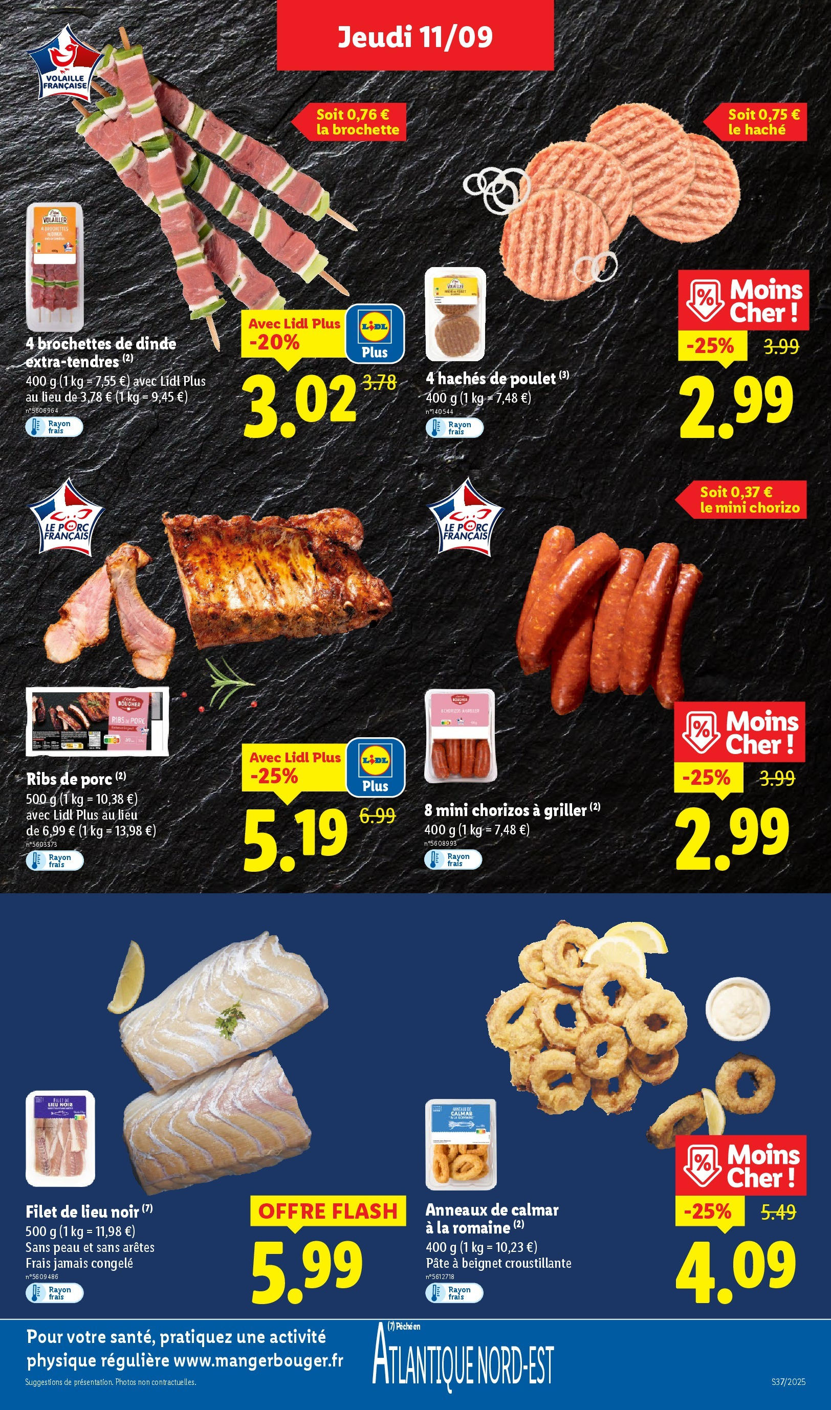 Catalogue LIDL du 11/09/2025 | Promo prospectus en ligne | Page: 7 | Produits: Chorizo, Pêche, Volaille, Ribs Catalogue LIDL du 11/09/2025 | Promo prospectus en ligne | Page: 7 | Produits: Chorizo, Pêche, Volaille, Ribs
