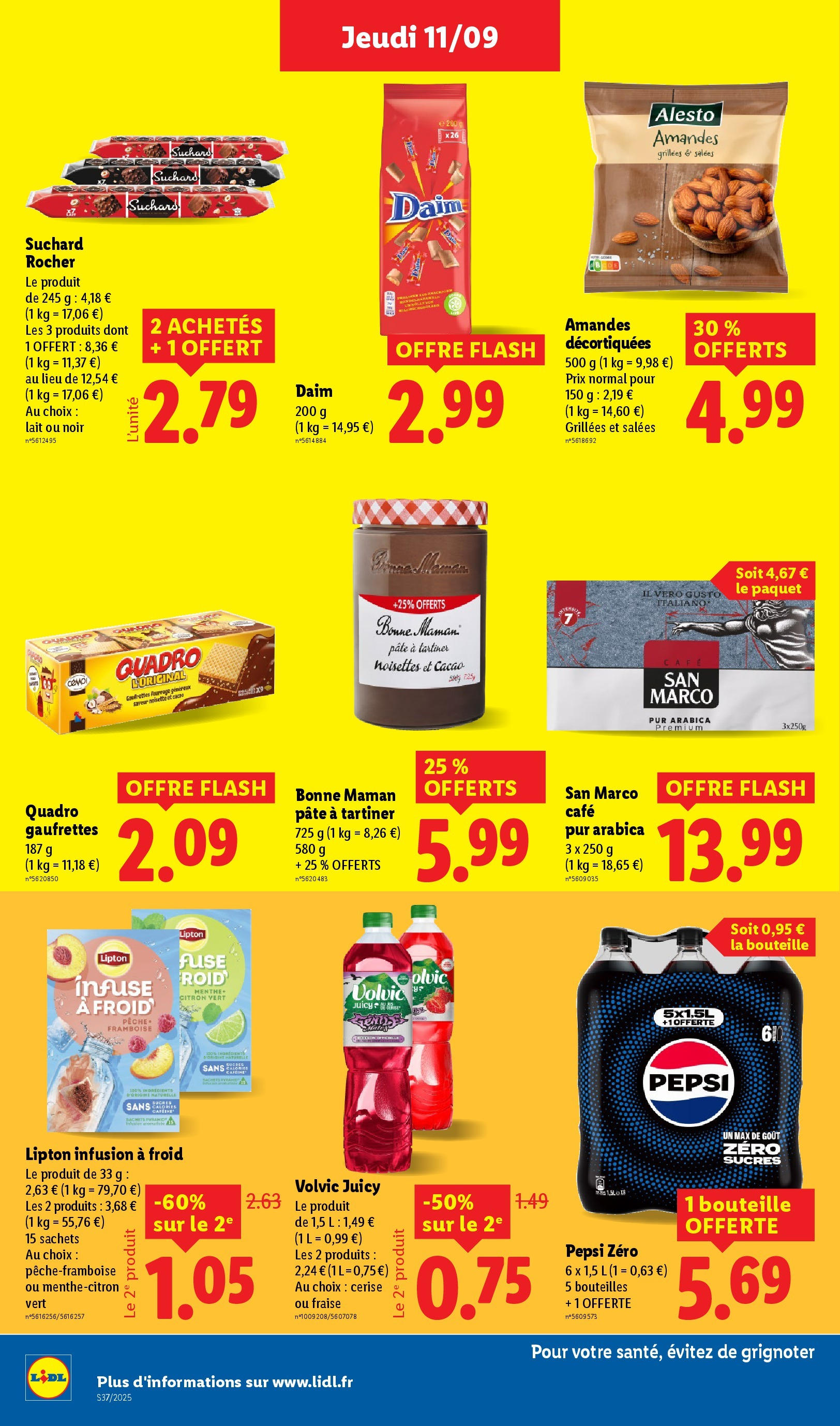 Catalogue LIDL du 11/09/2025 | Promo prospectus en ligne | Page: 18 | Produits: Citron, Framboise, Pêche, Lait Catalogue LIDL du 11/09/2025 | Promo prospectus en ligne | Page: 18 | Produits: Citron, Framboise, Pêche, Lait