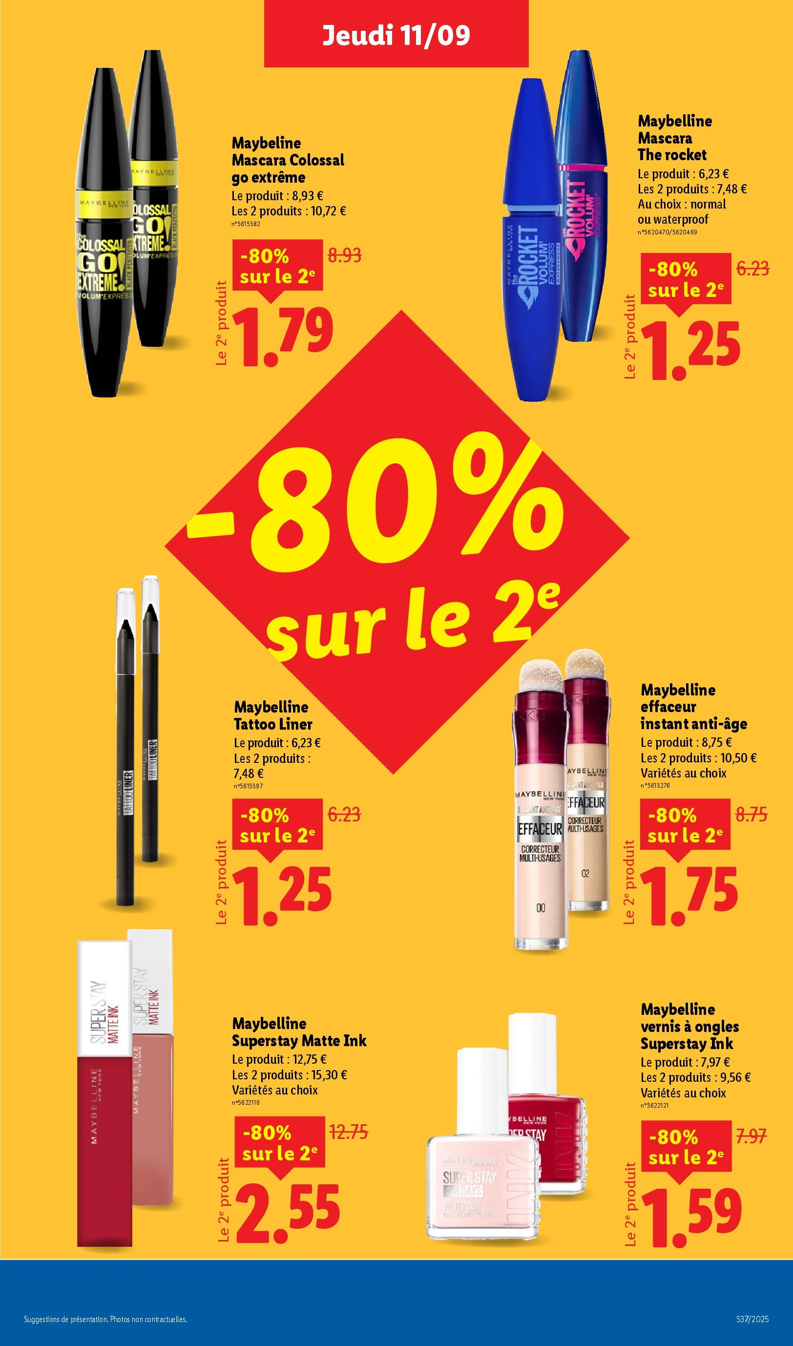Catalogue LIDL du 11/09/2025 | Promo prospectus en ligne | Page: 23 | Produits: Correcteur, Mascara, Thé Catalogue LIDL du 11/09/2025 | Promo prospectus en ligne | Page: 23 | Produits: Correcteur, Mascara, Thé