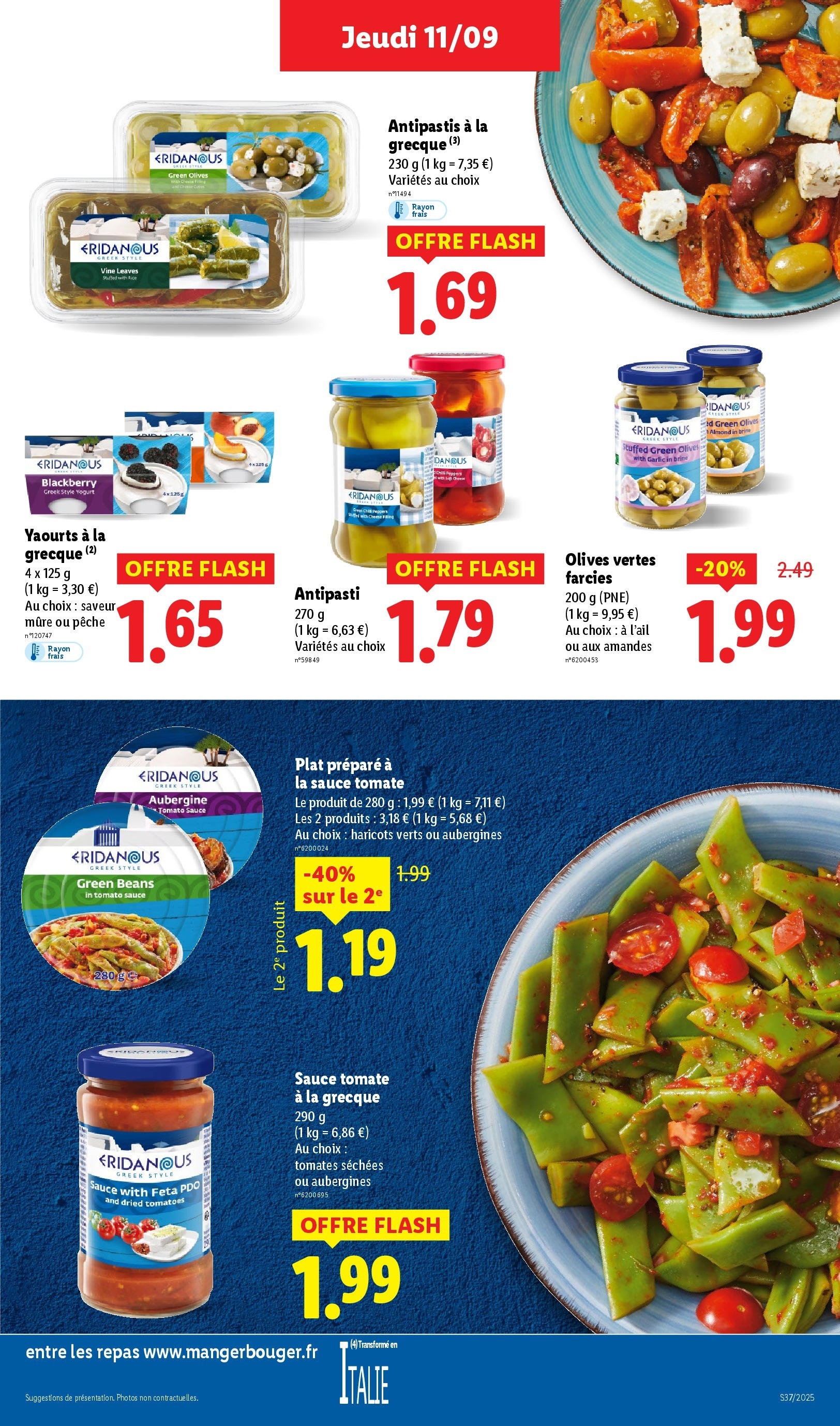 Catalogue LIDL du 11/09/2025 | Promo prospectus en ligne | Page: 25 | Produits: Feta, Tomates séchées, Tomates, Amandes Catalogue LIDL du 11/09/2025 | Promo prospectus en ligne | Page: 25 | Produits: Feta, Tomates séchées, Tomates, Amandes