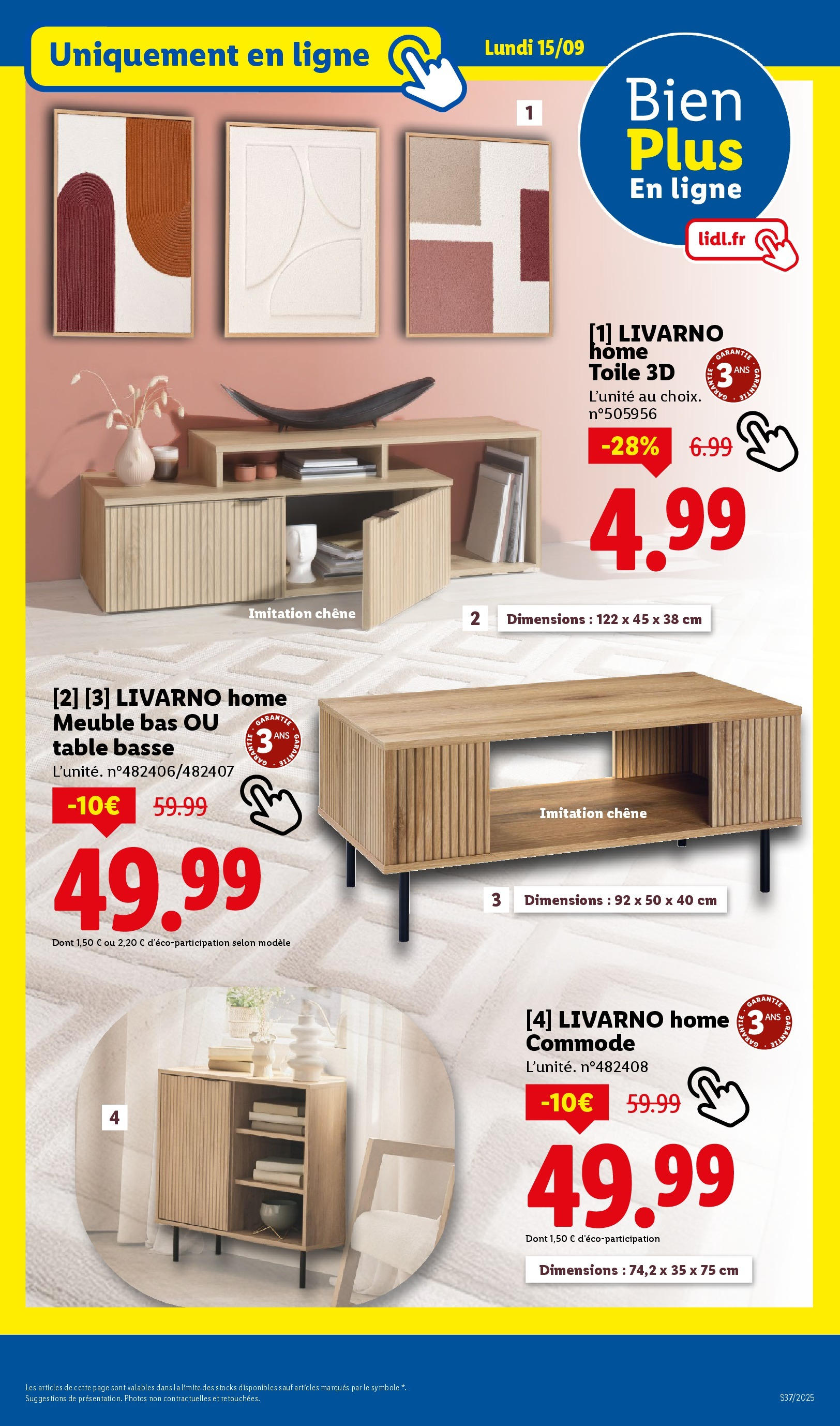 Catalogue LIDL du 11/09/2025 | Promo prospectus en ligne | Page: 55 | Produits: Meuble, Meuble bas, Table basse, Table Catalogue LIDL du 11/09/2025 | Promo prospectus en ligne | Page: 55 | Produits: Meuble, Meuble bas, Table basse, Table