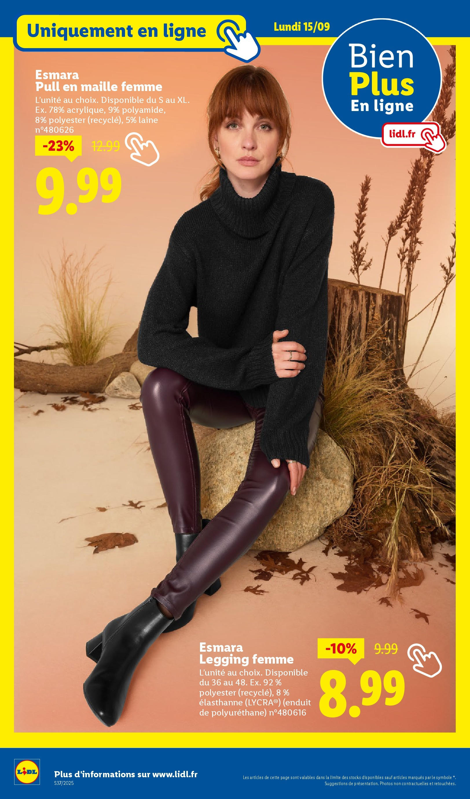 Catalogue LIDL du 11/09/2025 | Promo prospectus en ligne | Page: 56 | Produits: Pull, Leggings Catalogue LIDL du 11/09/2025 | Promo prospectus en ligne | Page: 56 | Produits: Pull, Leggings