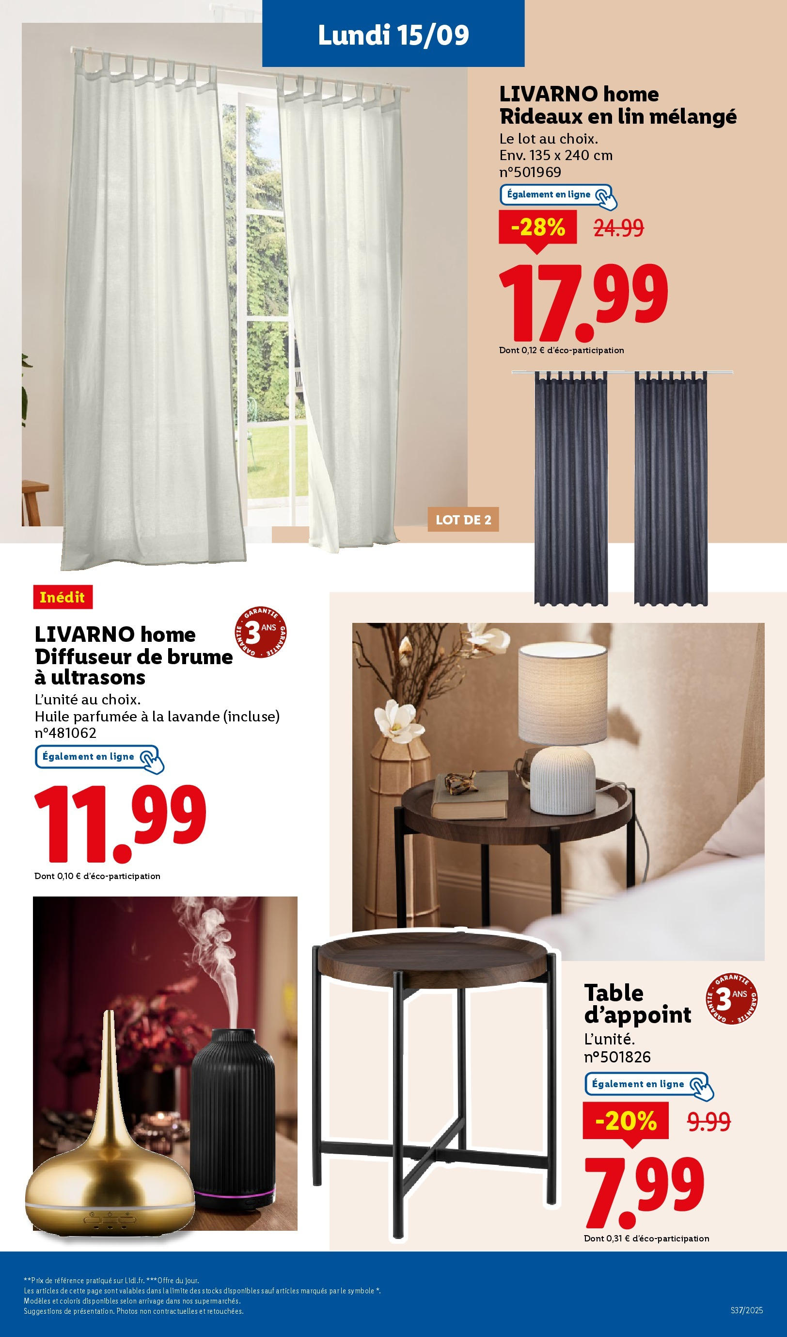 Catalogue LIDL du 11/09/2025 | Promo prospectus en ligne | Page: 59 | Produits: Lavande, Diffuseur, Table, Huile Catalogue LIDL du 11/09/2025 | Promo prospectus en ligne | Page: 59 | Produits: Lavande, Diffuseur, Table, Huile