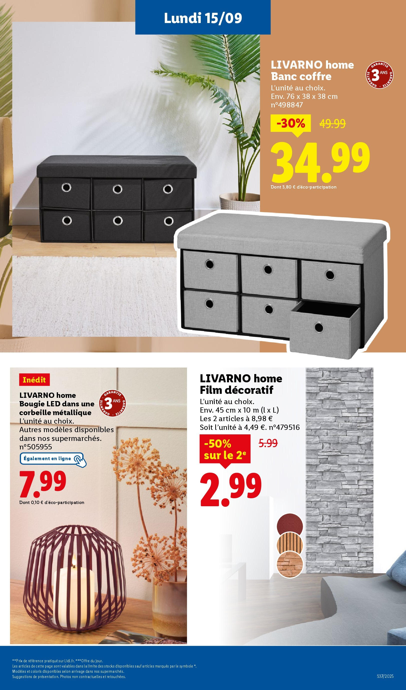 Catalogue LIDL du 11/09/2025 | Promo prospectus en ligne | Page: 61 | Produits: Banc coffre Catalogue LIDL du 11/09/2025 | Promo prospectus en ligne | Page: 61 | Produits: Banc coffre