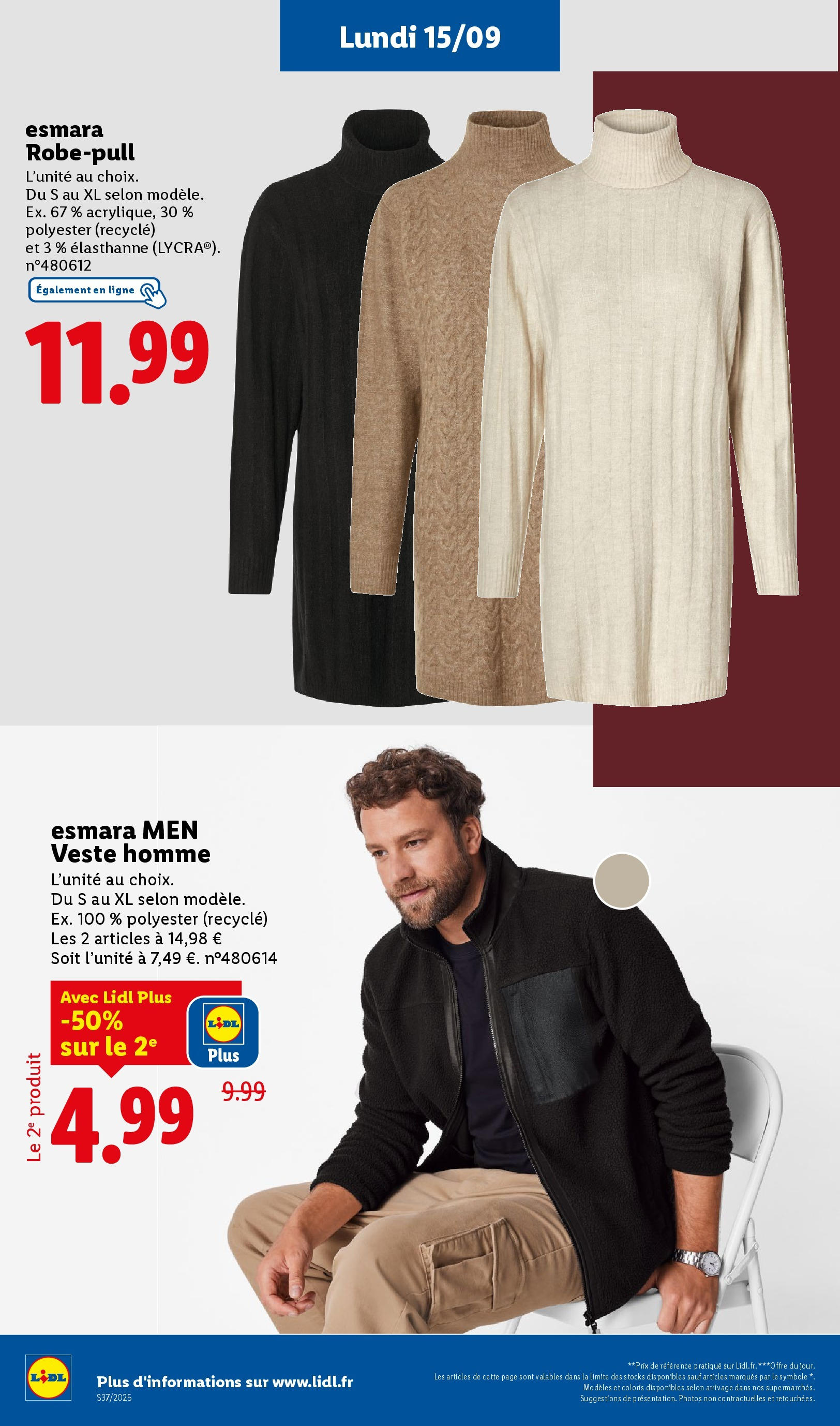 Catalogue LIDL du 11/09/2025 | Promo prospectus en ligne | Page: 72 | Produits: Veste Catalogue LIDL du 11/09/2025 | Promo prospectus en ligne | Page: 72 | Produits: Veste
