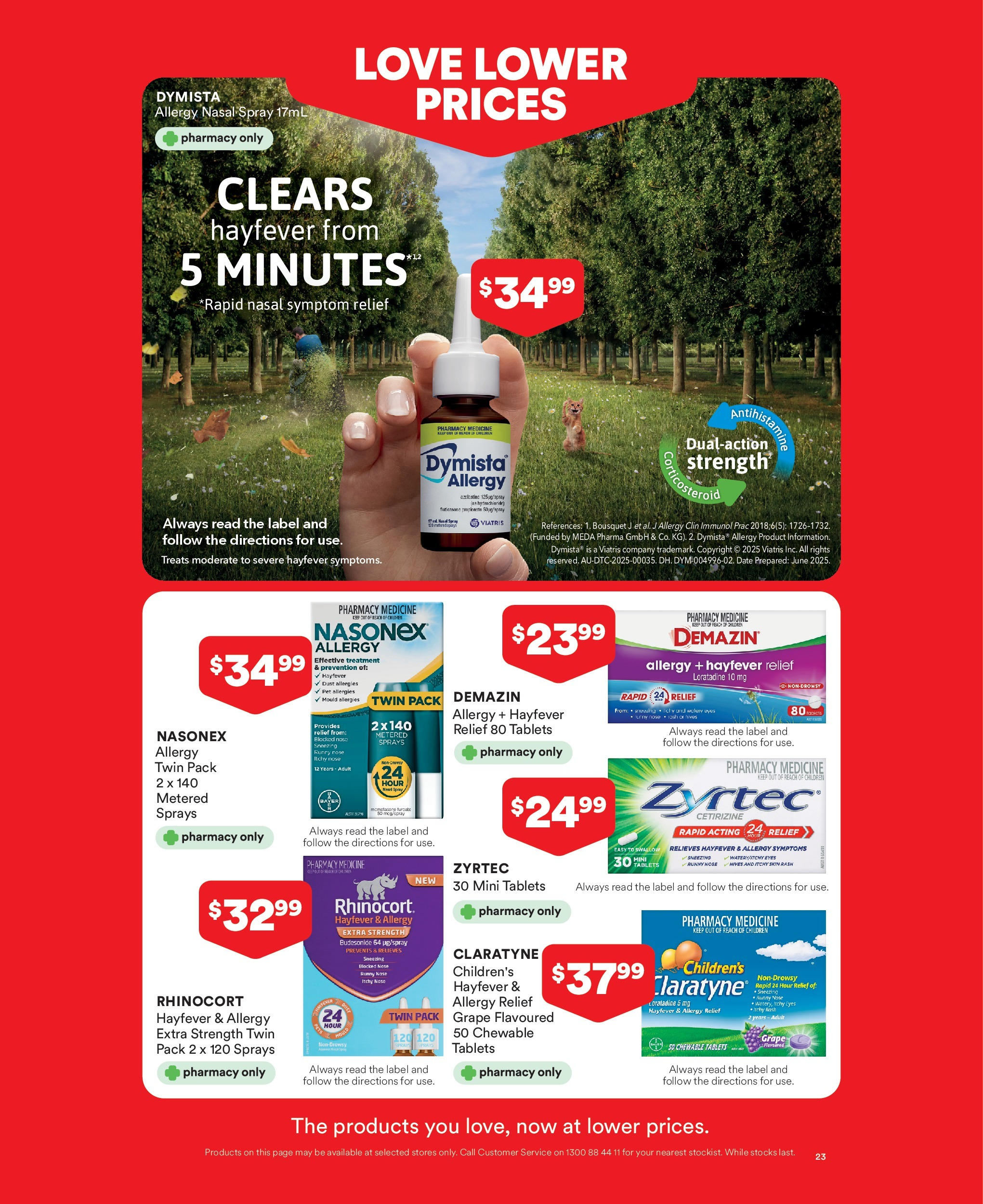 Priceline Pharmacy - Spring - 10/09/2025 > weekly / monthly specials | Page: 4 | Products: Date, Treatment, Tablets, Allergy