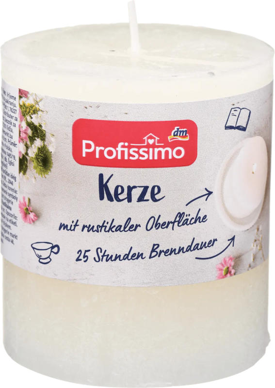 Profissimo Kerze rustik 80/68 elfenbein