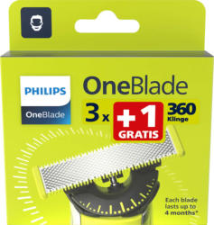 PHILIPS OneBlade Rasierklingen, OneBlade QP440/50 (3+1 Gratis)