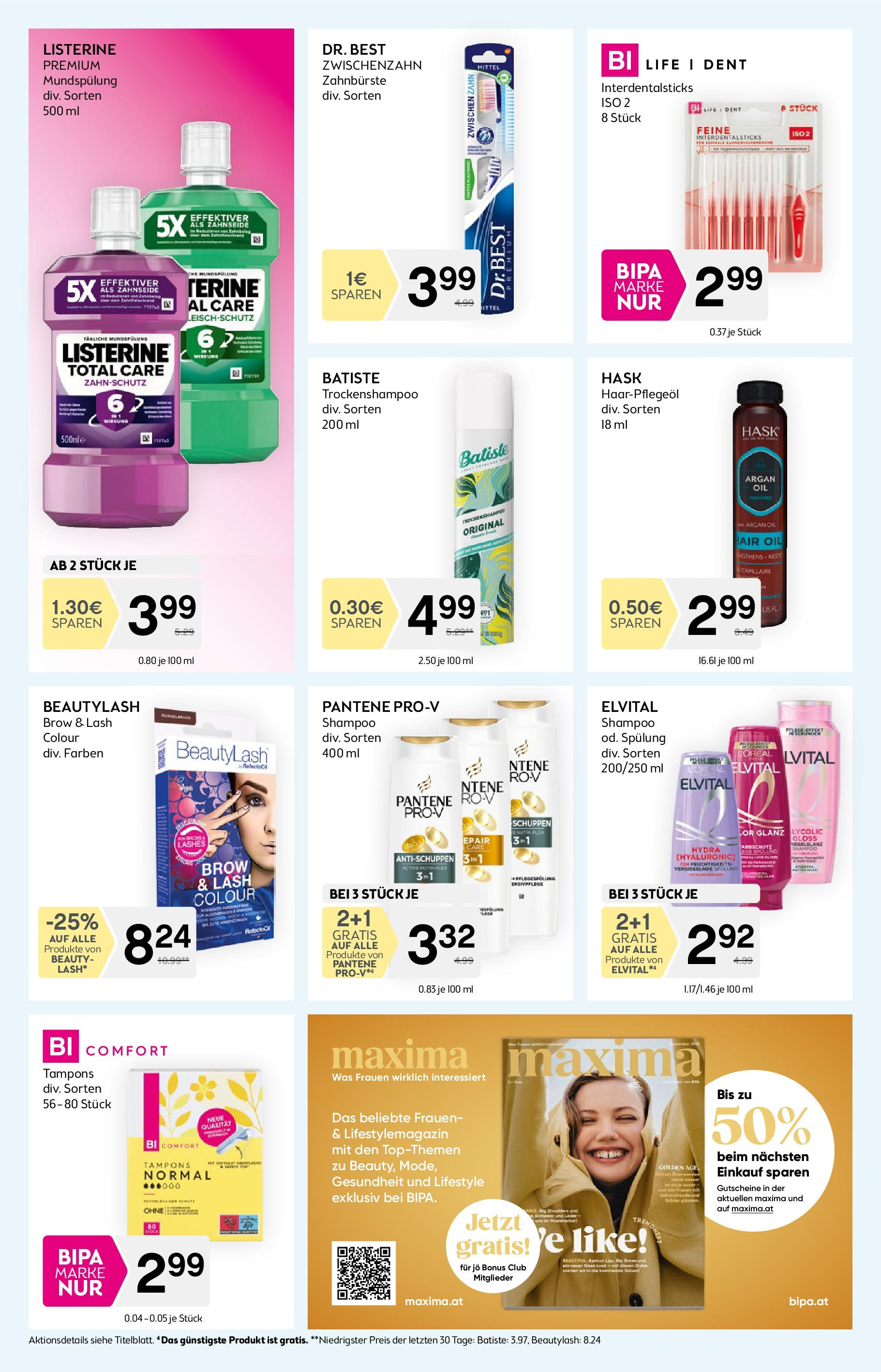 Bipa - BIPA: Flugblatt - gültig bis 24.09.2025 von 10.09.2025 - Aktuelle Angebote | Seite: 6 | Produkte: Shampoo, Spülung, Zahnbürste