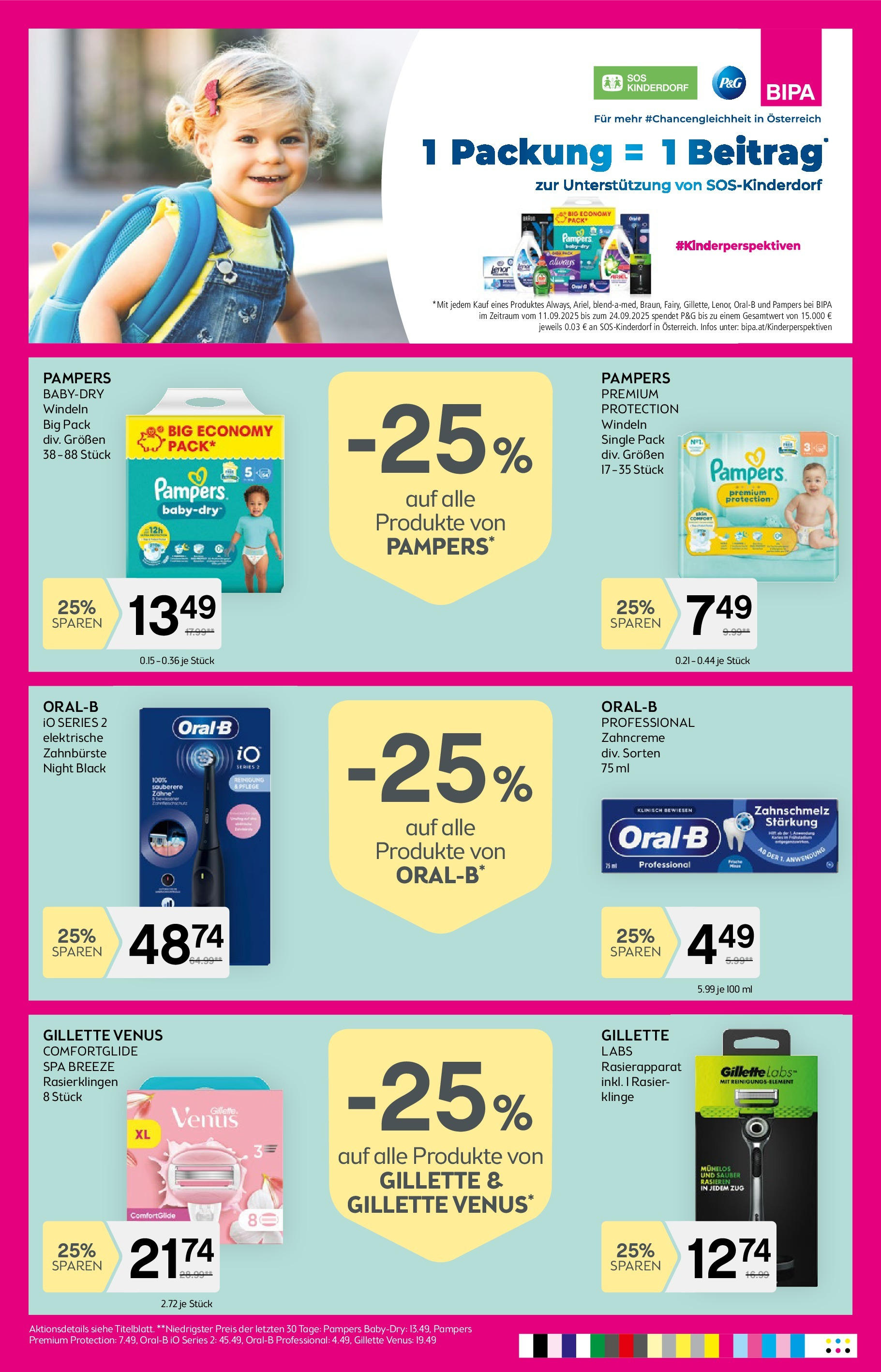 Bipa - BIPA: Flugblatt - gültig bis 24.09.2025 von 10.09.2025 - Aktuelle Angebote | Seite: 8 | Produkte: Pampers, Zahnbürste